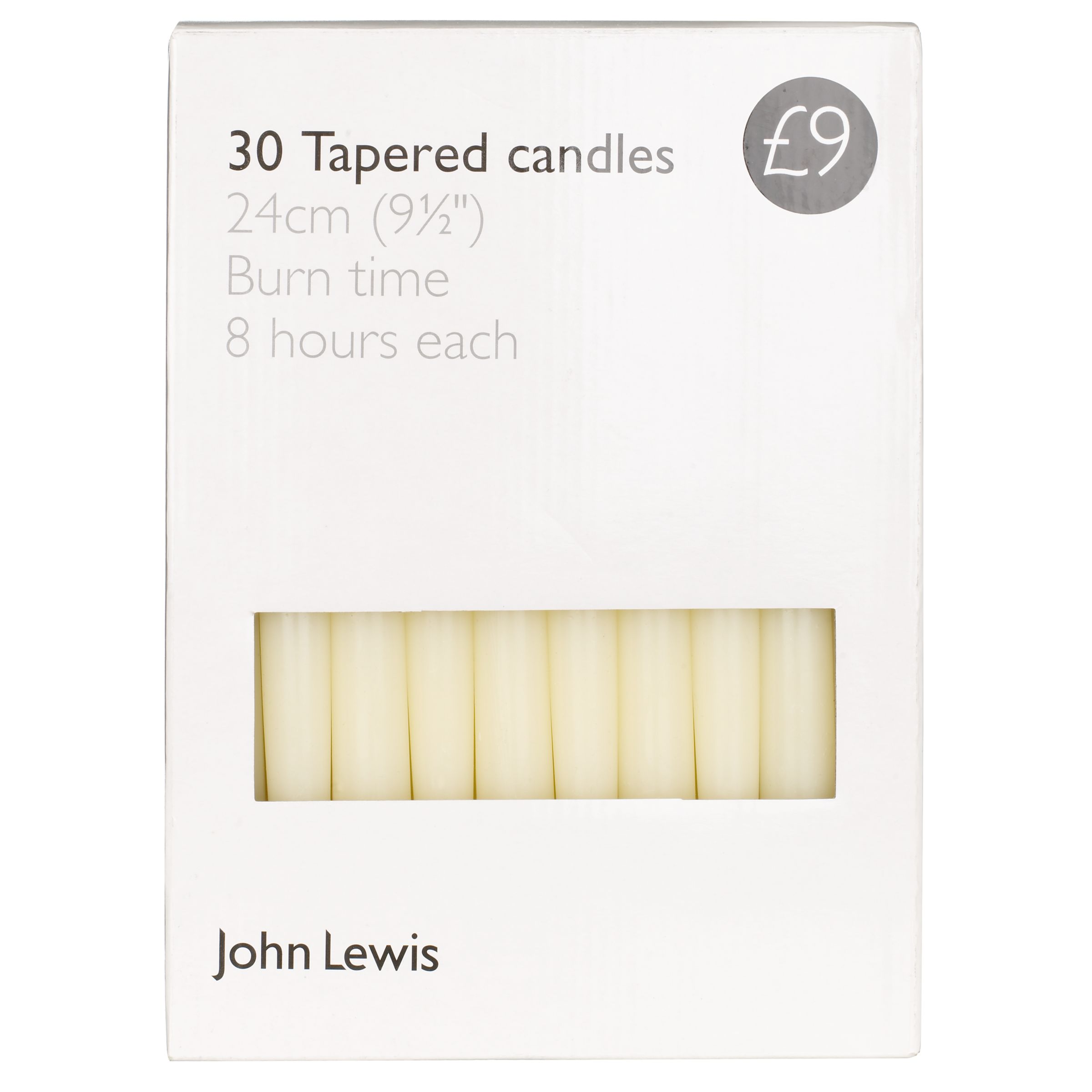 John Lewis Tapered Candles Box of 30