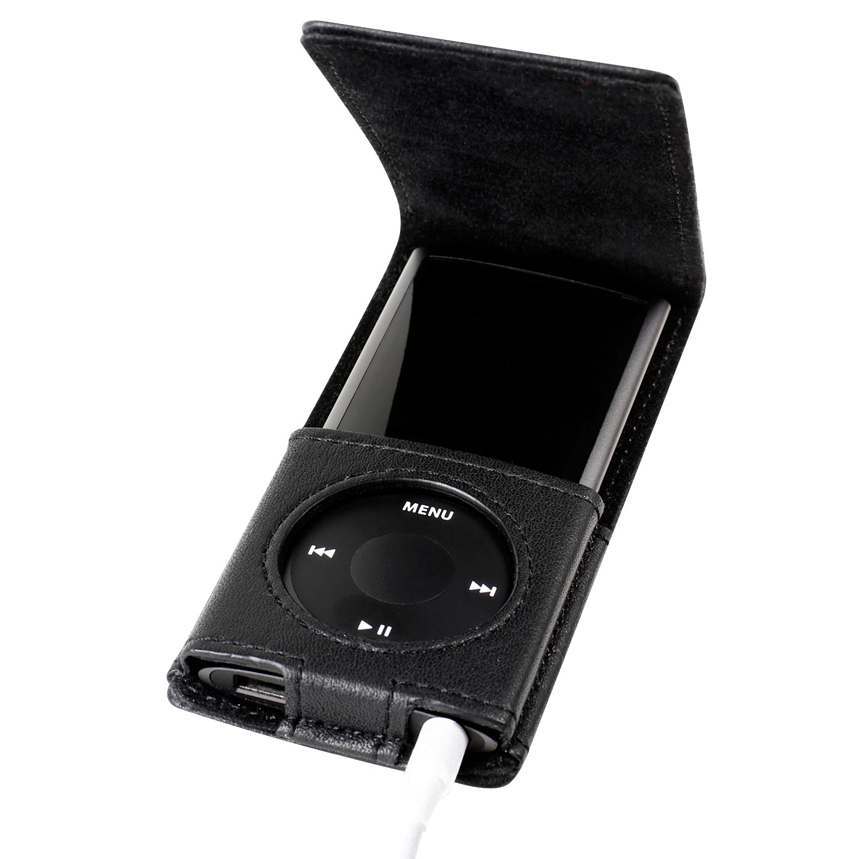 Knomo Leather Case for iPod Nano 4th Generation Black