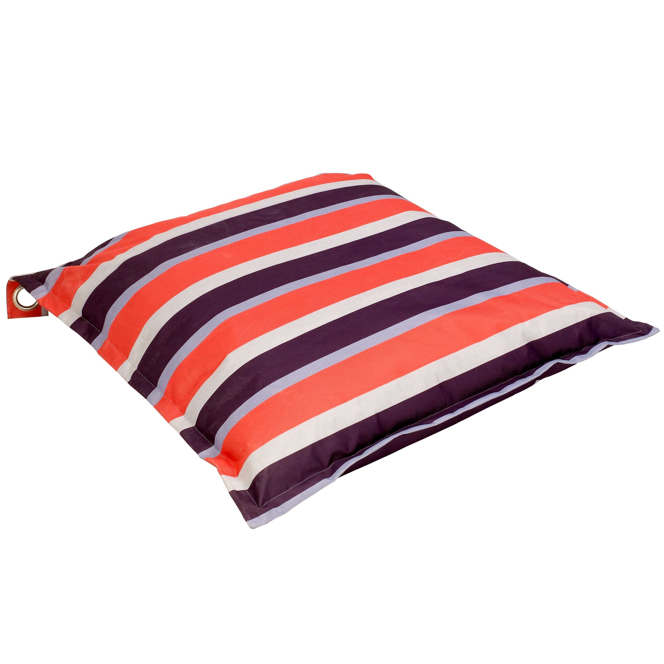 John Lewis Square Outdoor Beanbag, Stripe
