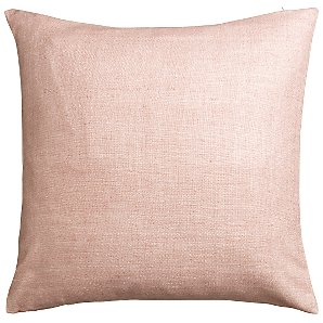 John Lewis Raw Silk Cushion, Stone, Pink, One size