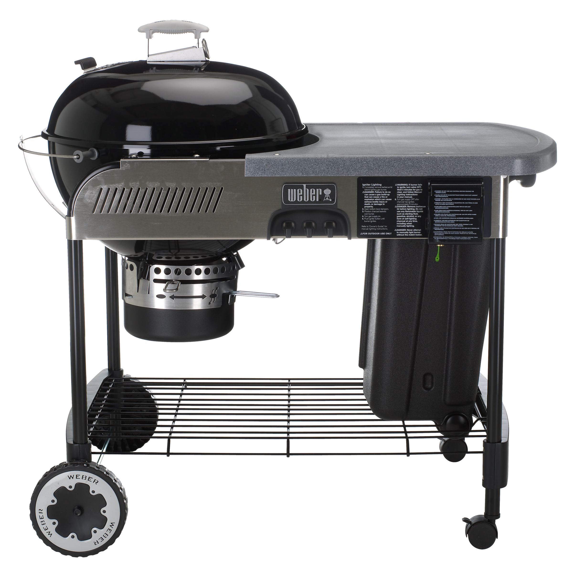 Weber Performer Charcoal Barbecue With Gas Ignition, Black