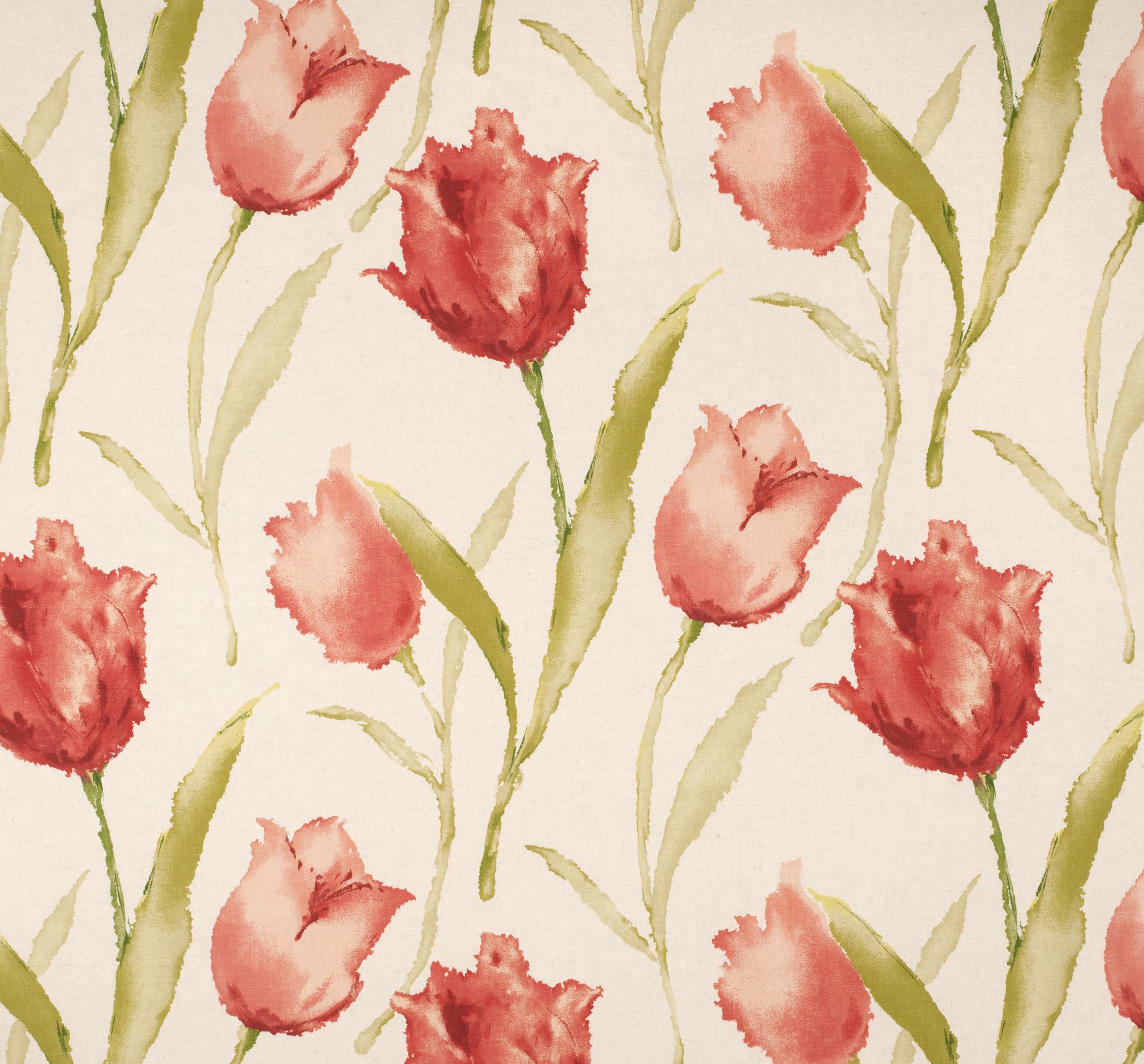Curtains - Harlequin Tulip Fabric, Red