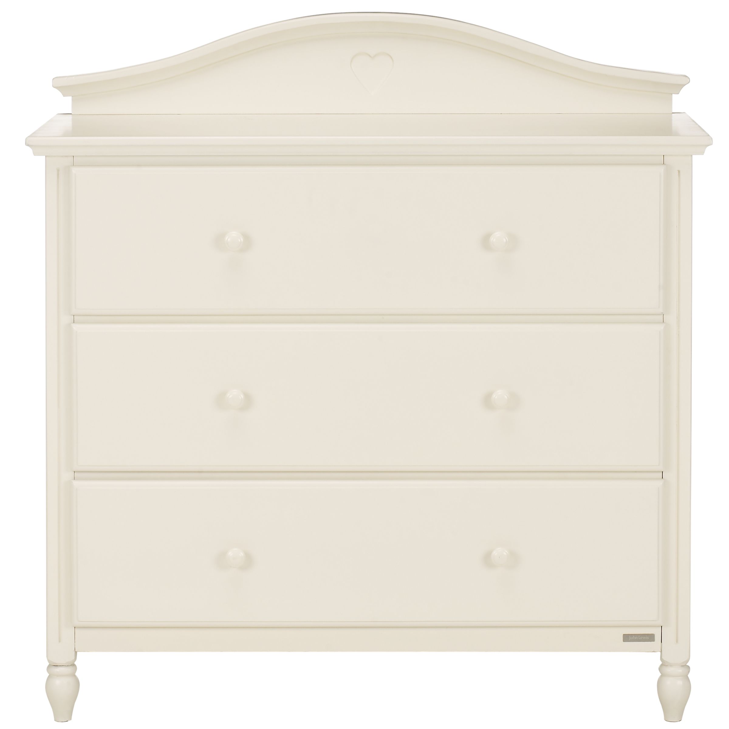 John Lewis Hearts Chest of Drawers, Ivory