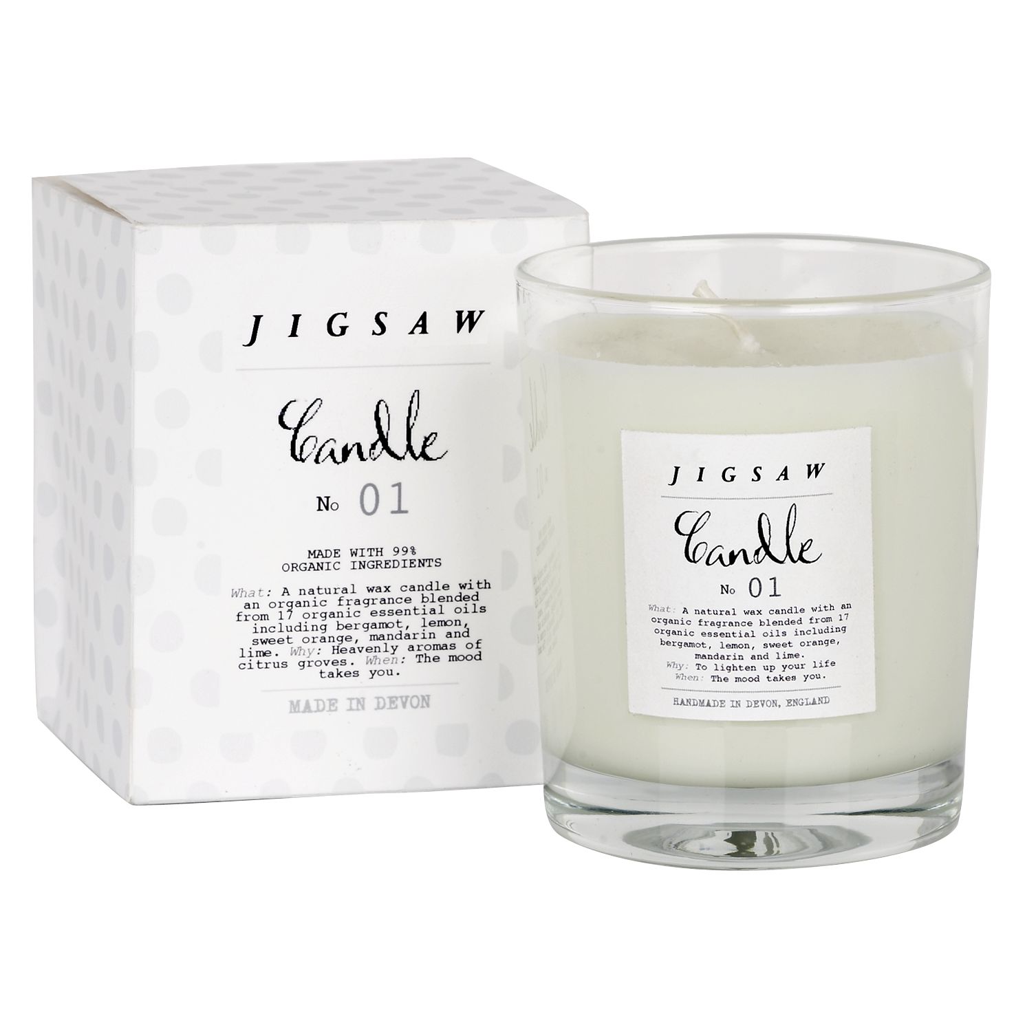 Jigsaw Organics Candle 200g