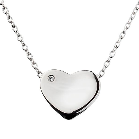 Hot Diamonds Lovebird Silver Heart Pendant