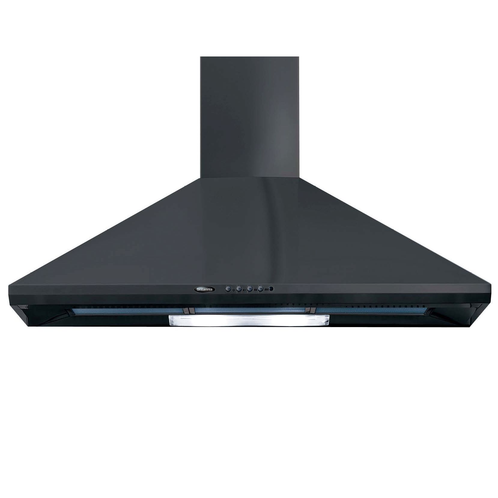 Britannia K240-90-K Chimney Cooker Hood, Black at John Lewis