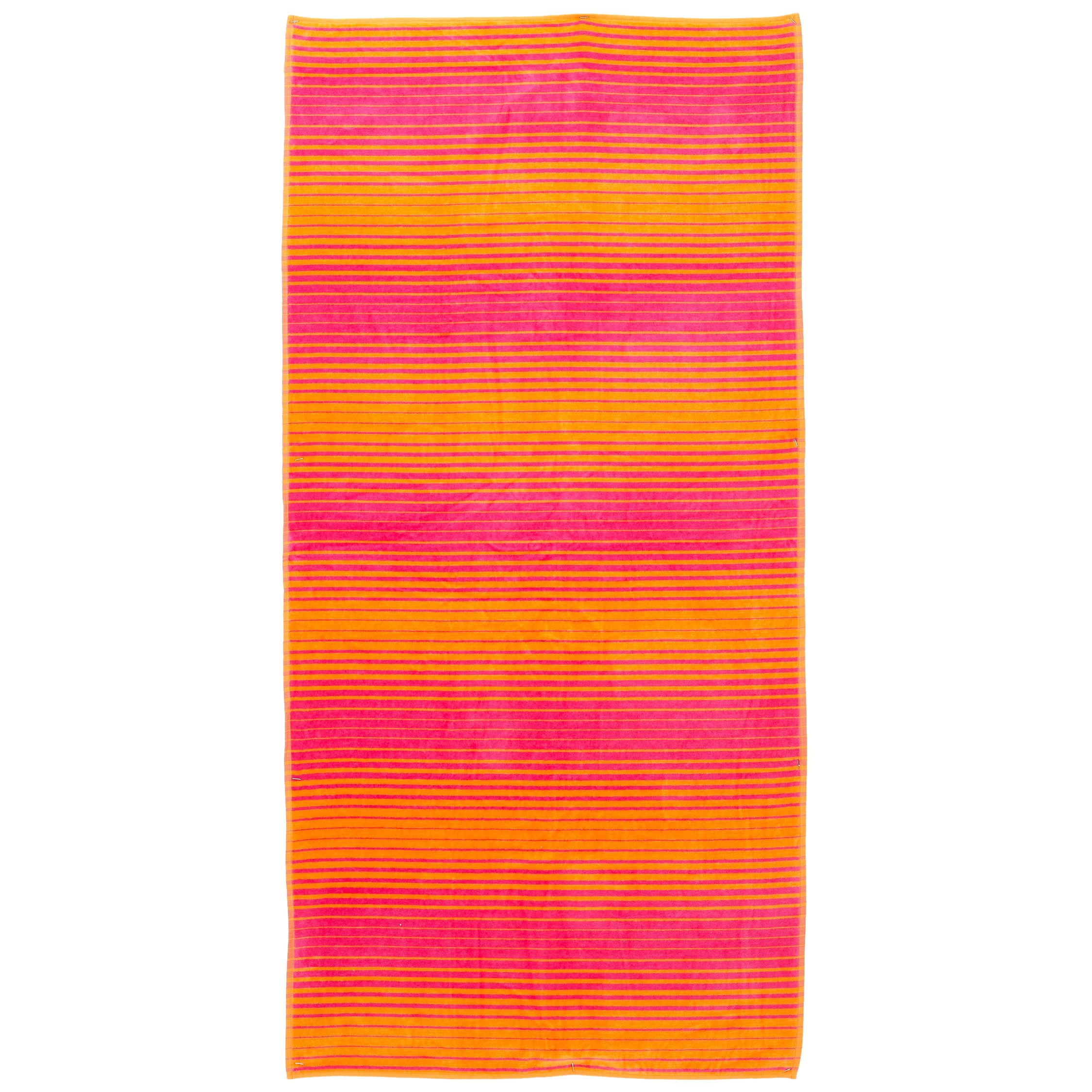John Lewis Shadey Stripe Beach Towel, Pink