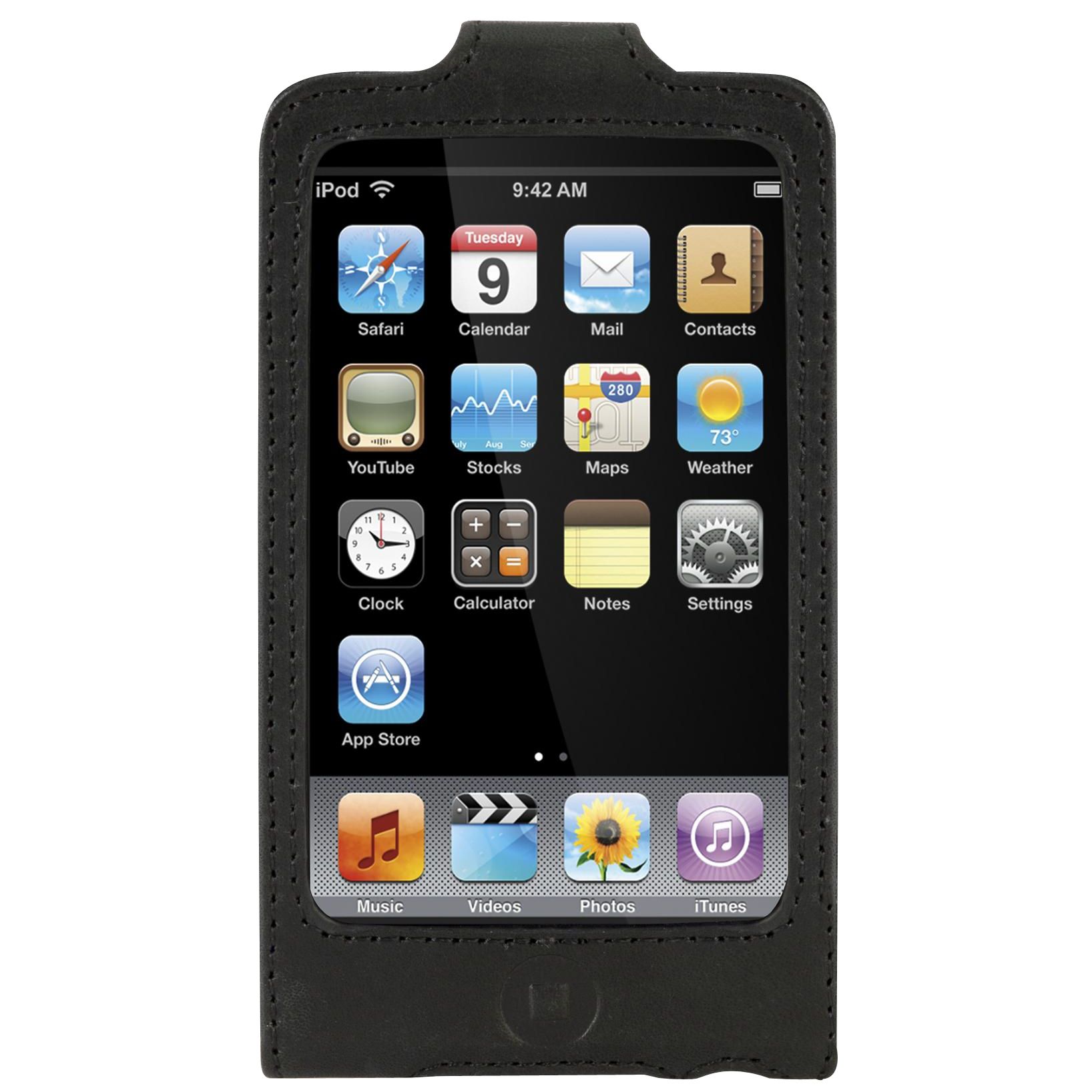 Belkin F8Z369EA Eco-Conscious Leather Sleeve for iPod touch, 2nd generation, Black