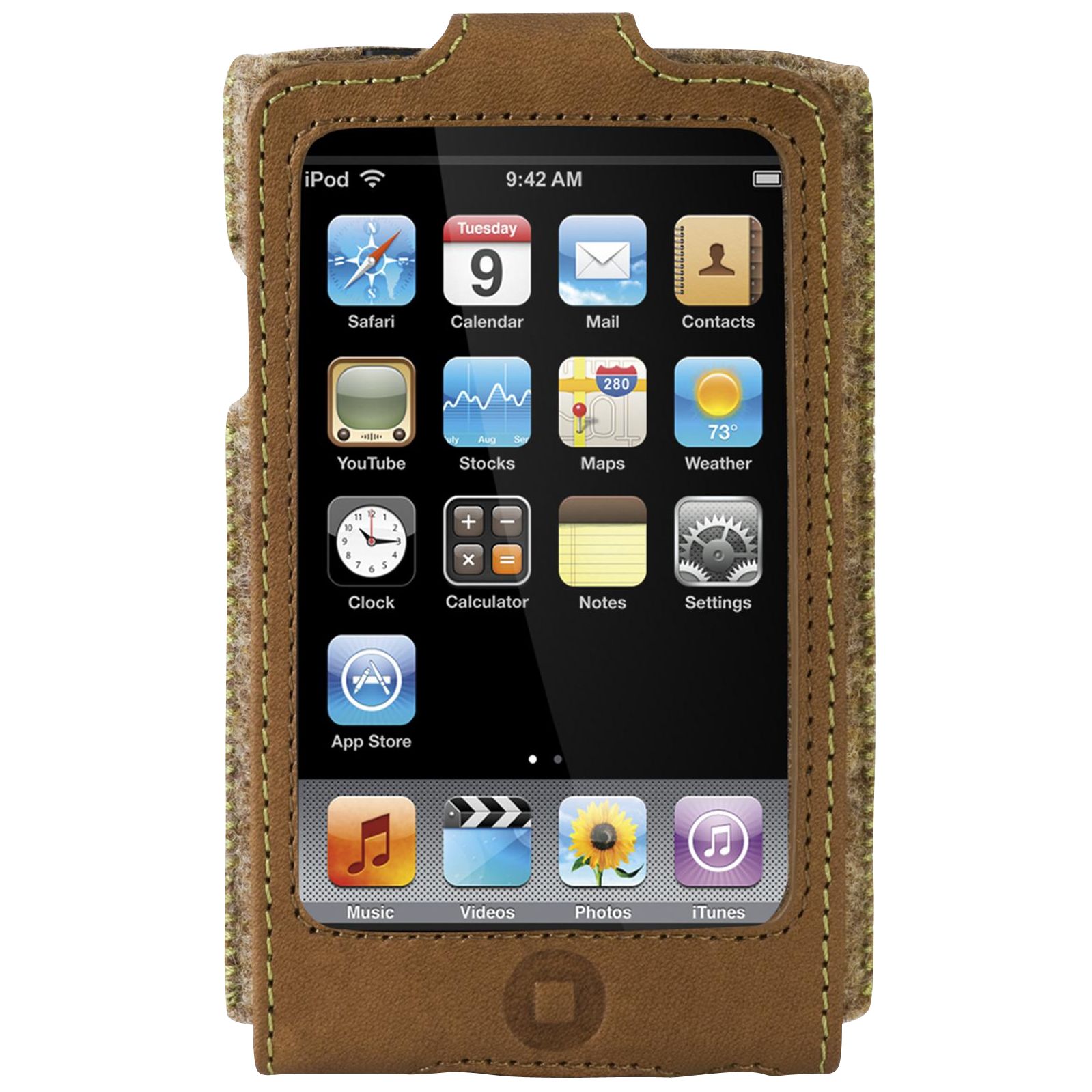 Belkin F8Z369EA Eco Conscious Leather Sleeve for iPod touch 2nd generation Walnut