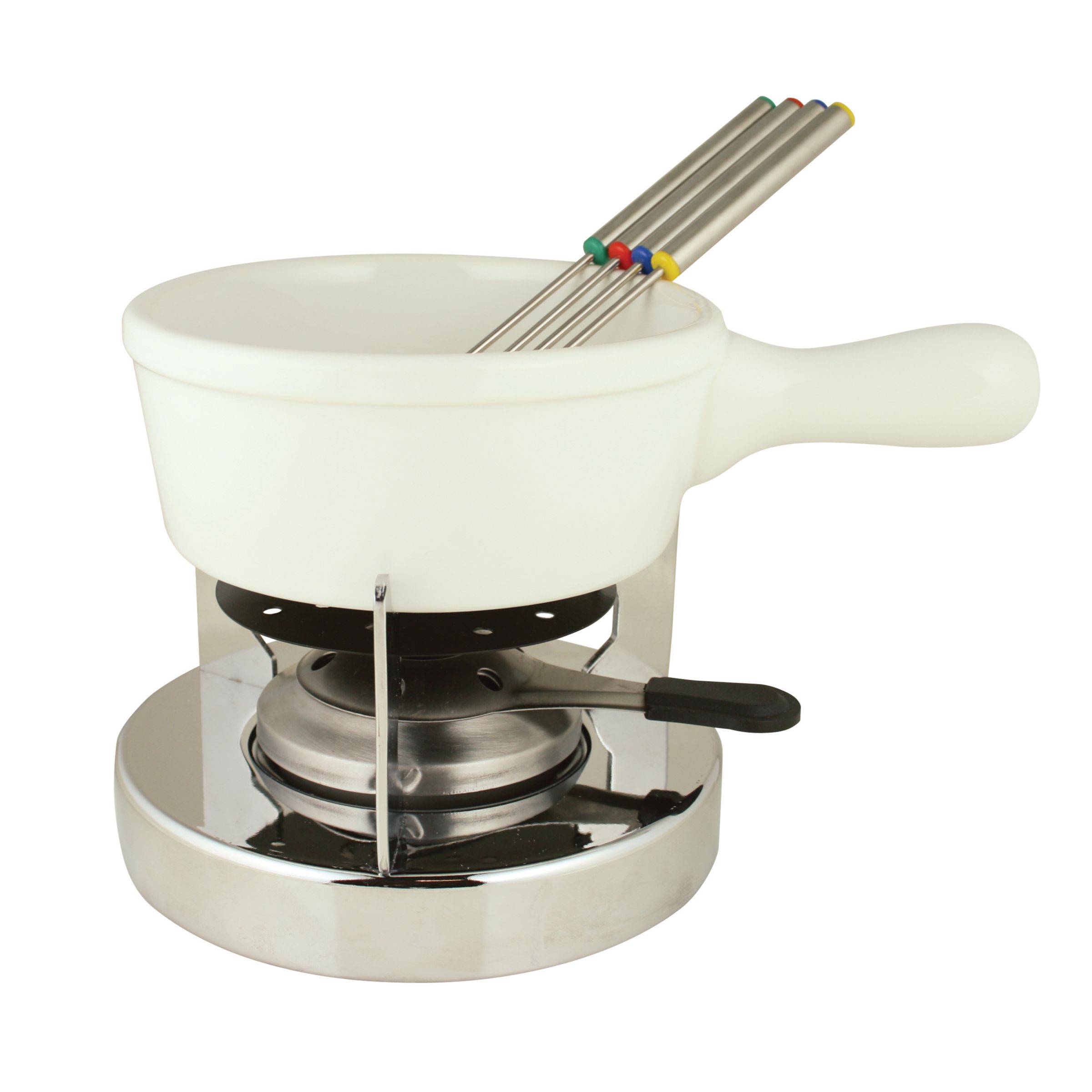 John Lewis Ceramic Fondue Set Red