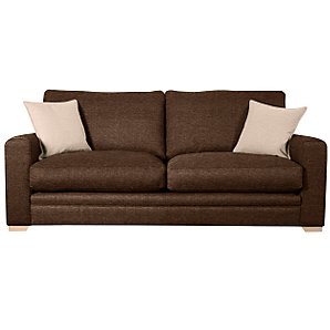 John Lewis Umbria Large Sofa, Cocoa