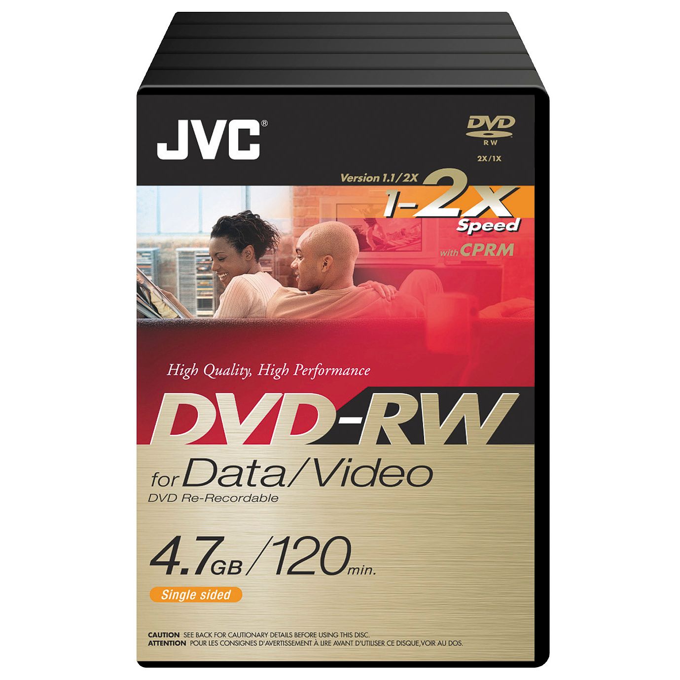 JVC DVD-RW Discs, Pack of 5
