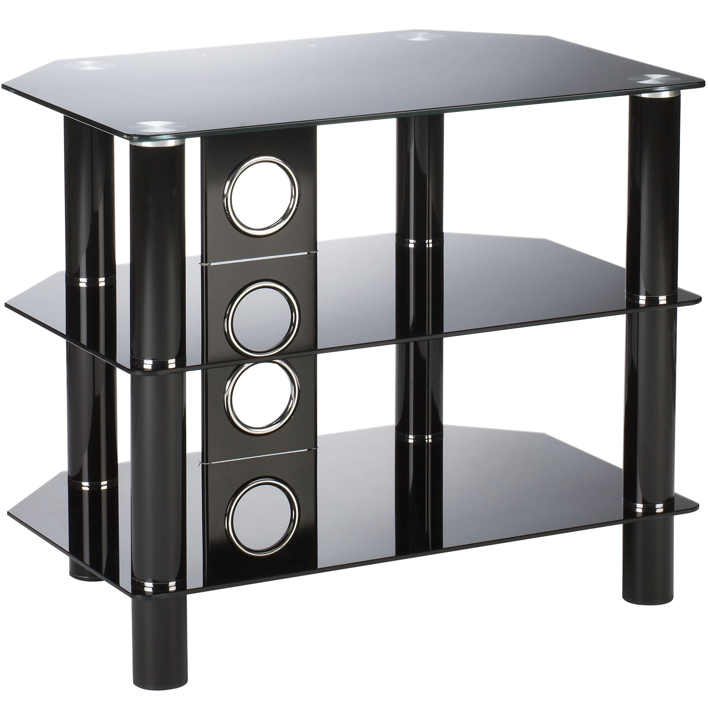 John Lewis 6003BB Television Stand BlackBlack Glass
