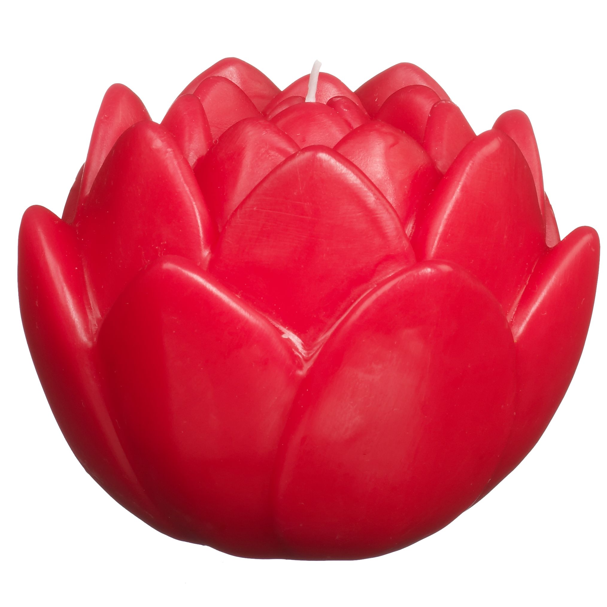 John Lewis Flower Candle, Red
