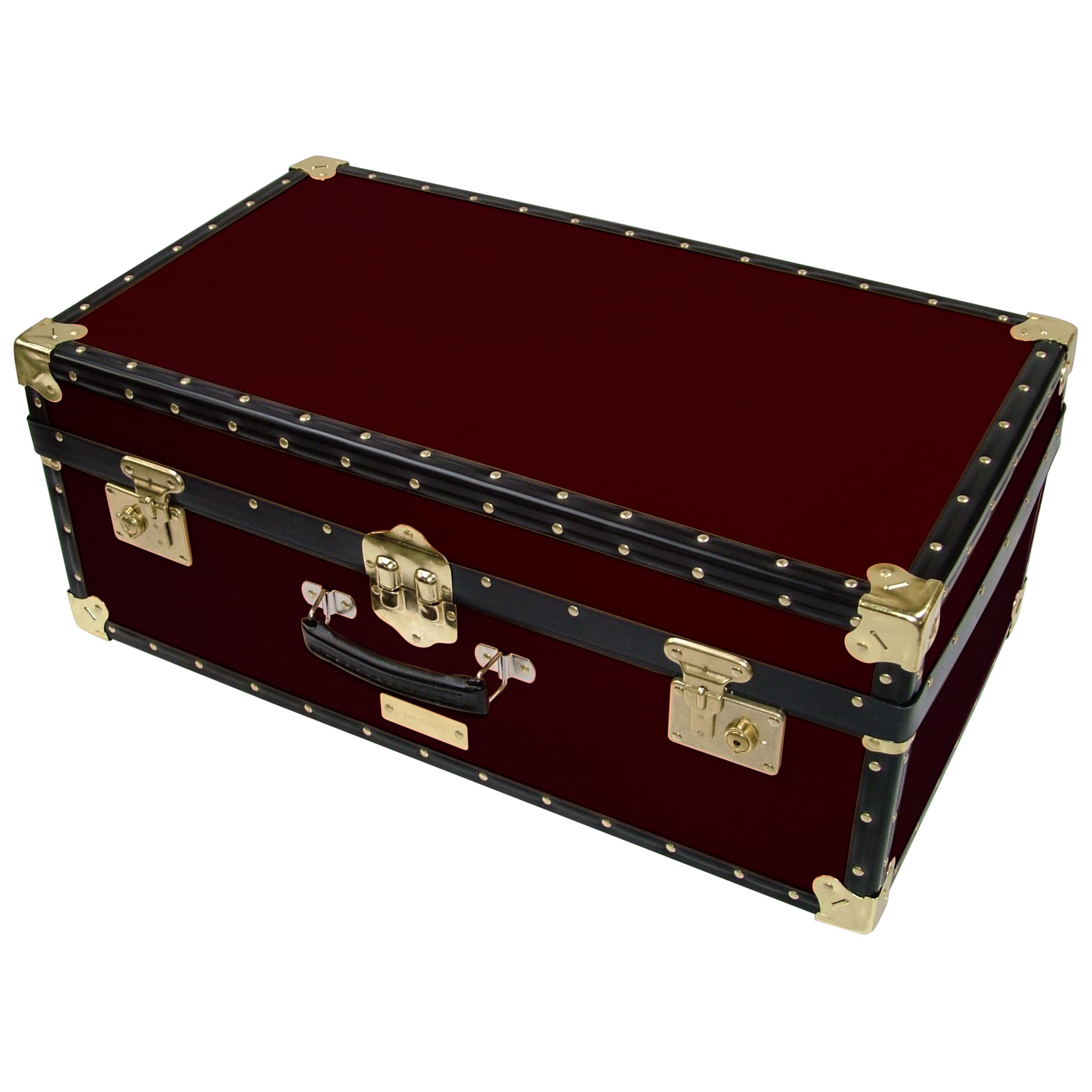 John Lewis Traditional Attache Trunk, Burgundy at John Lewis