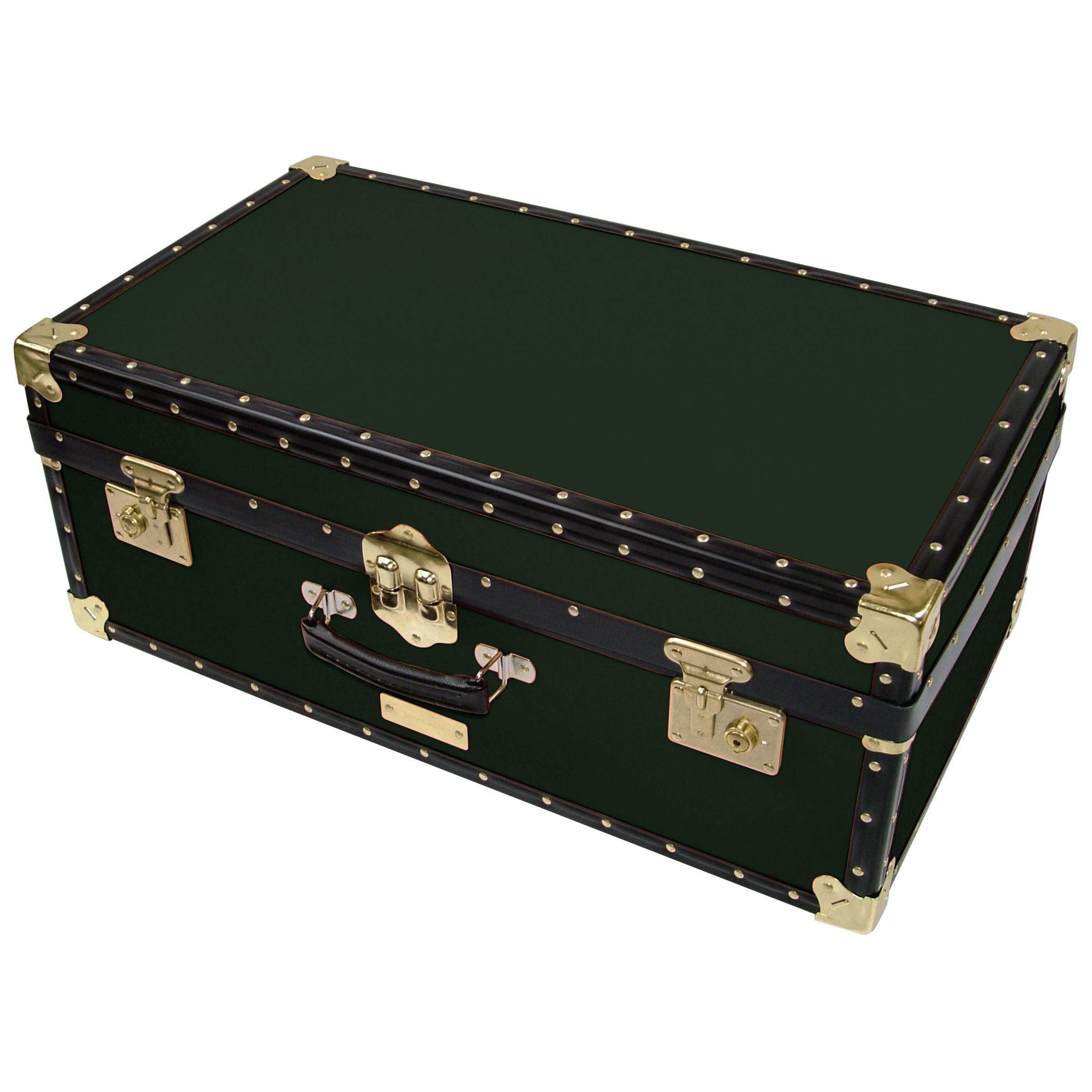 John Lewis Traditional Attache Trunk, Green at John Lewis