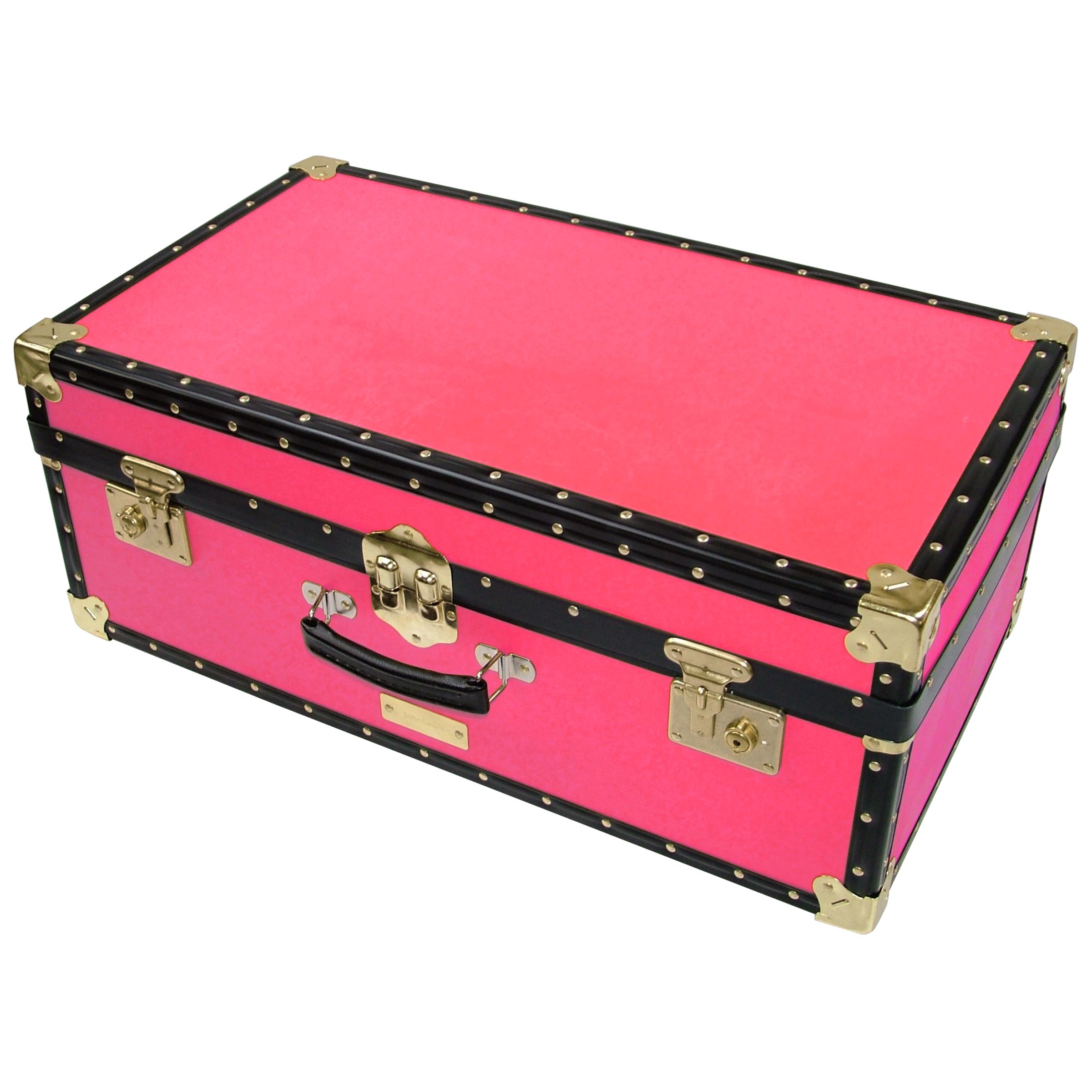 John Lewis Traditional Attache Trunk, Pink at John Lewis