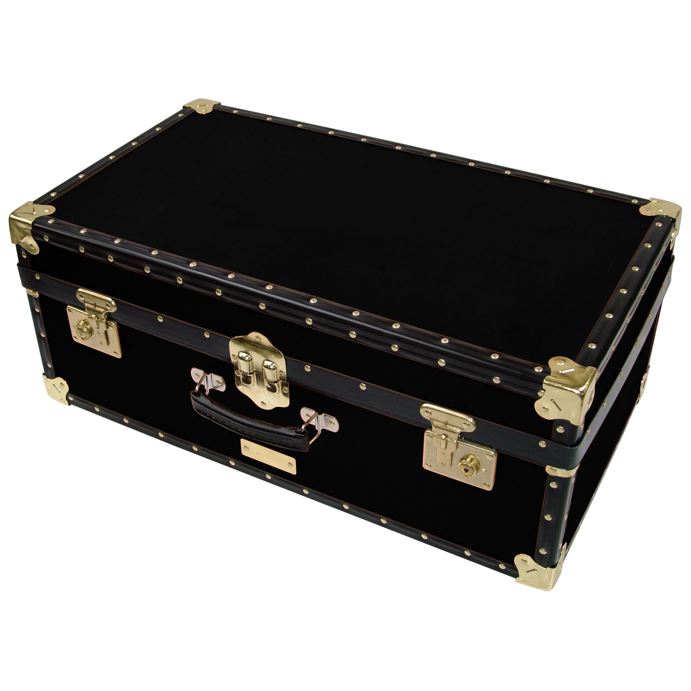 John Lewis Traditional Attache Trunk, Black at John Lewis