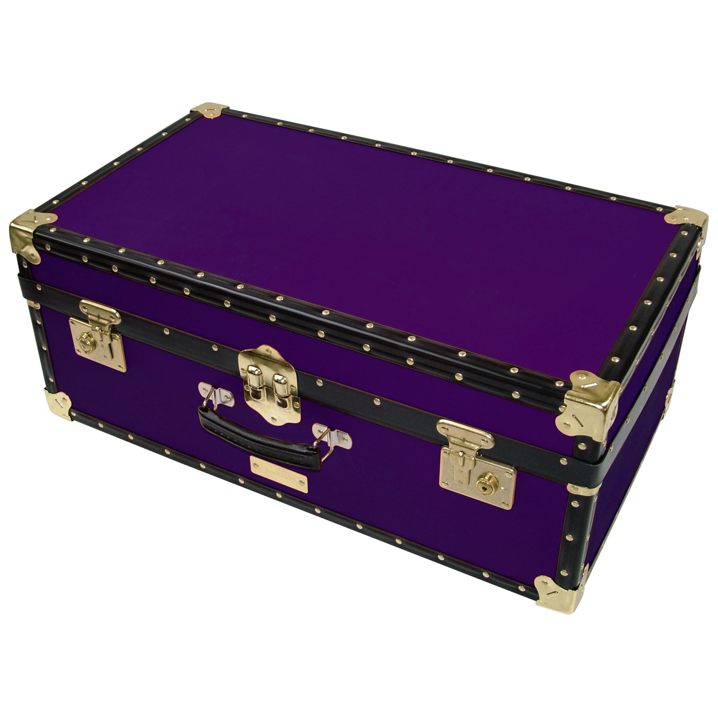 John Lewis Traditional Attache Trunk, Purple at John Lewis