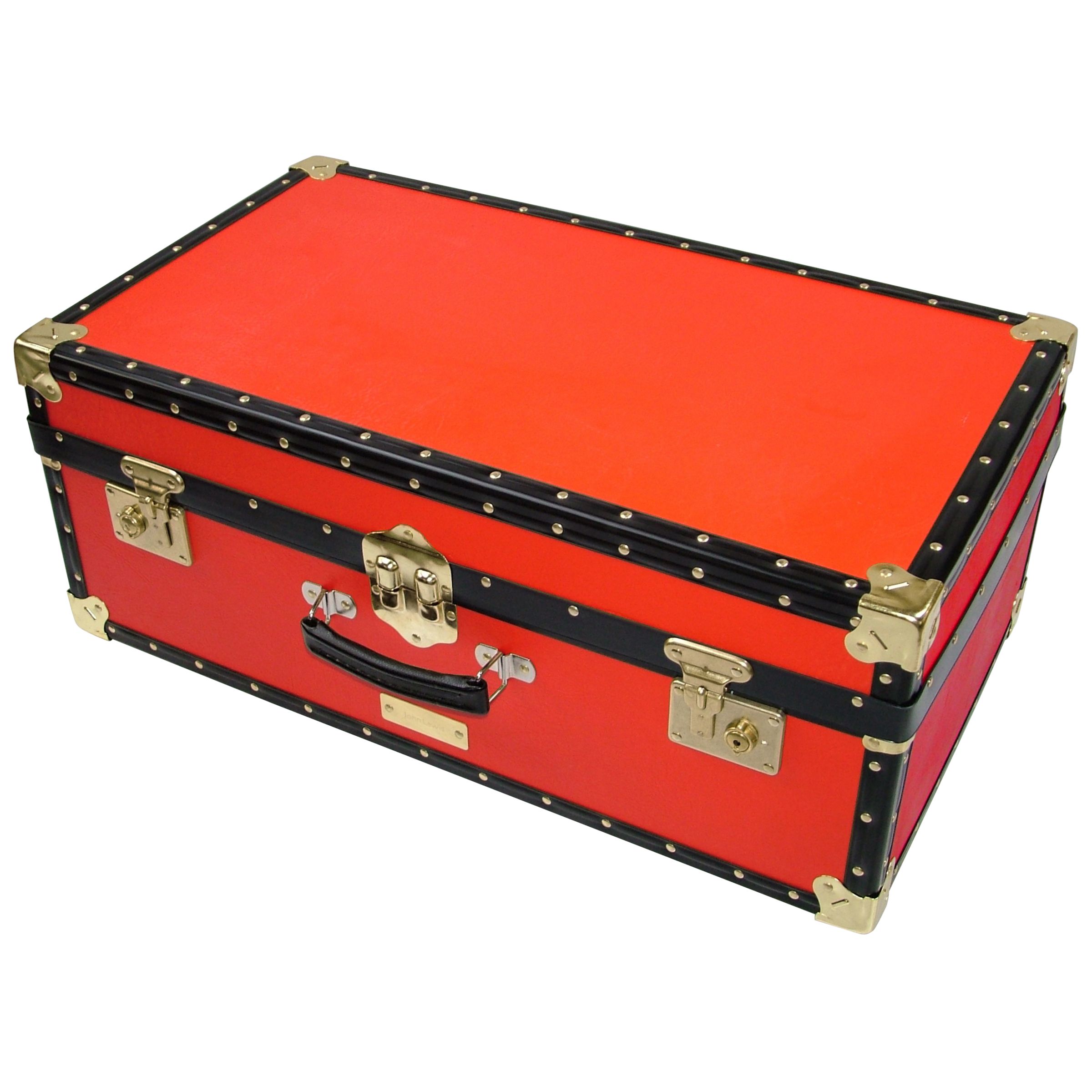 John Lewis Traditional Attache Trunk, Red at John Lewis