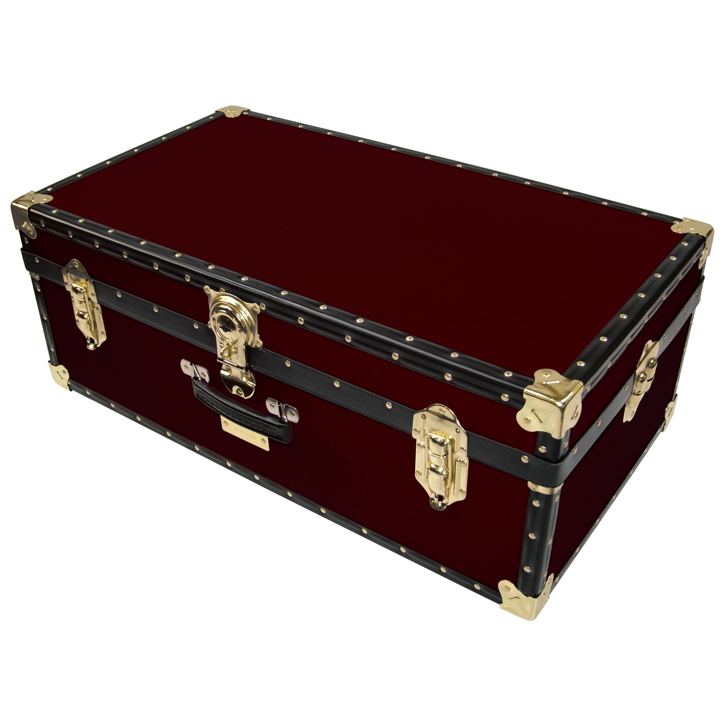 John Lewis Traditional Hand Trunk, Burgundy at John Lewis