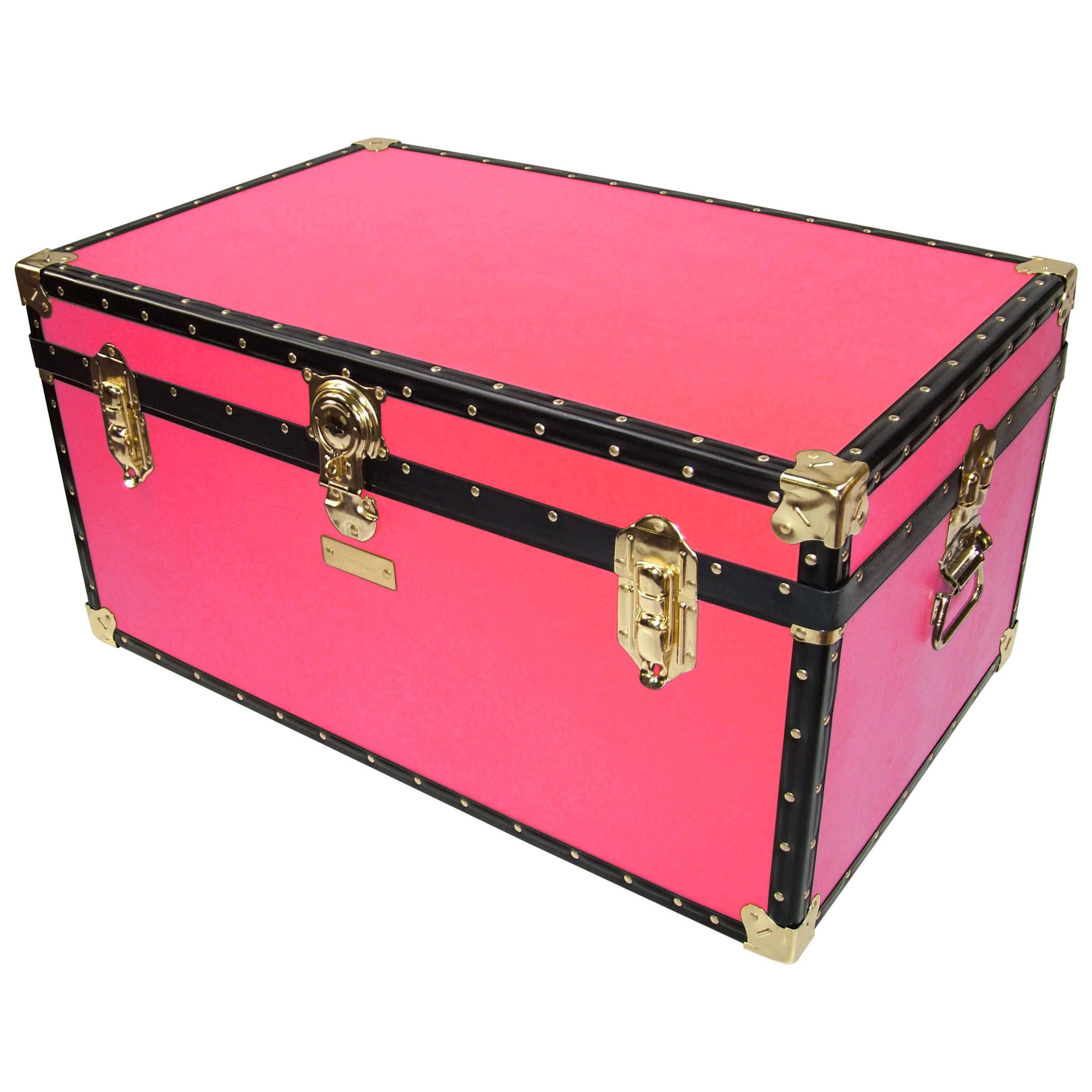 John Lewis Traditional Storer Trunk, Pink at John Lewis