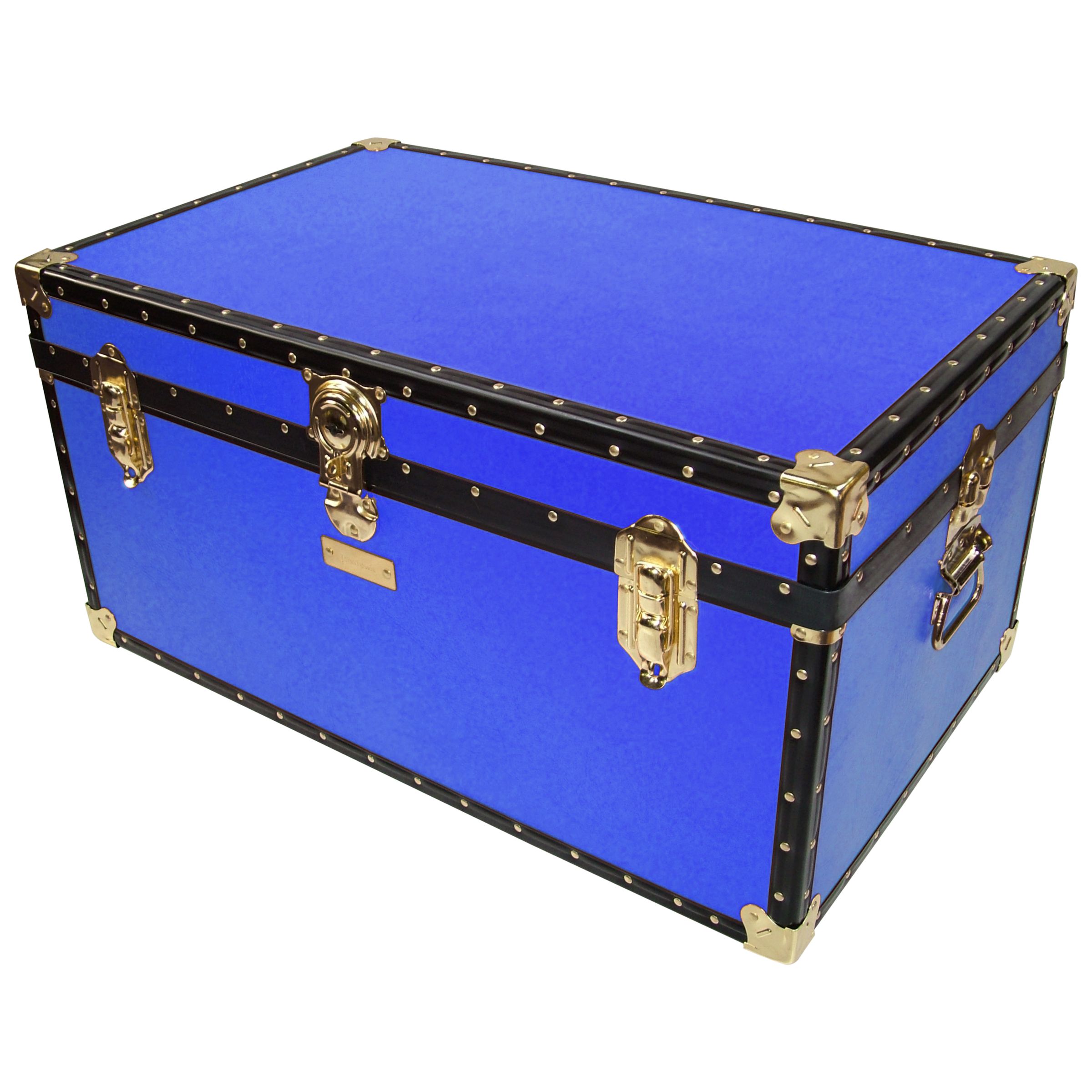 John Lewis Traditional Storer Trunk, Royal Blue at John Lewis