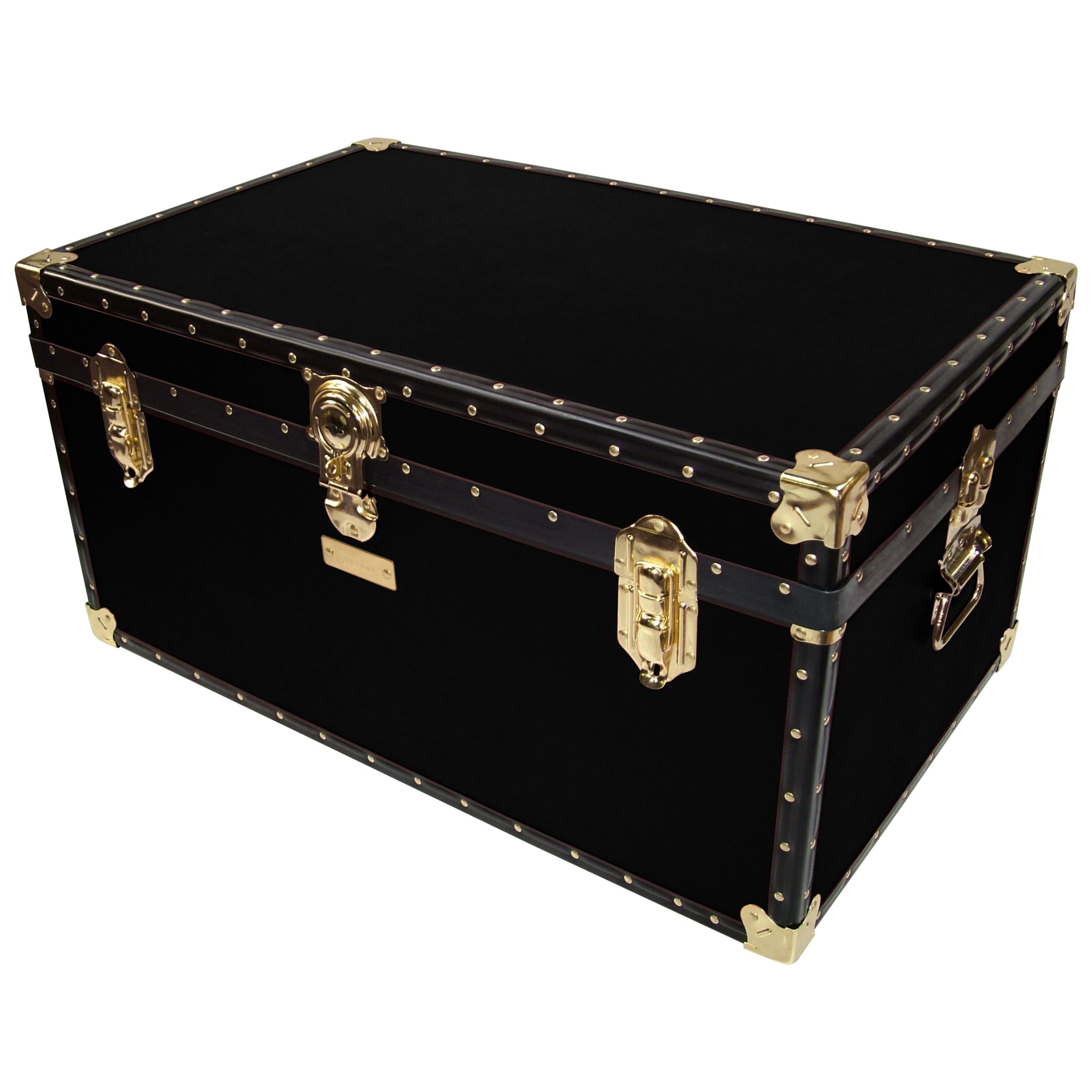 John Lewis Traditional Storer Trunk, Black at John Lewis