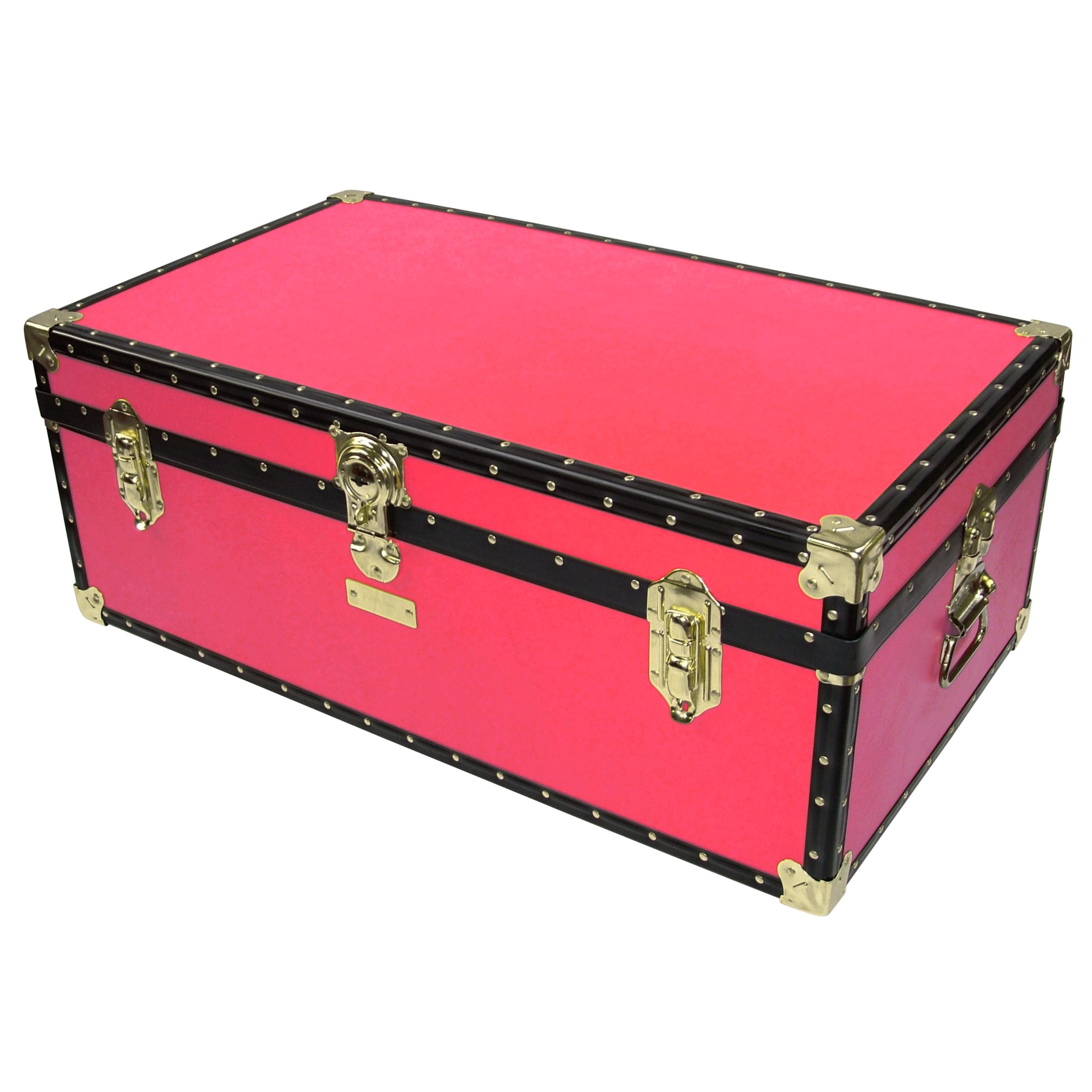 John Lewis Traditional Steamer Trunk, Pink at John Lewis