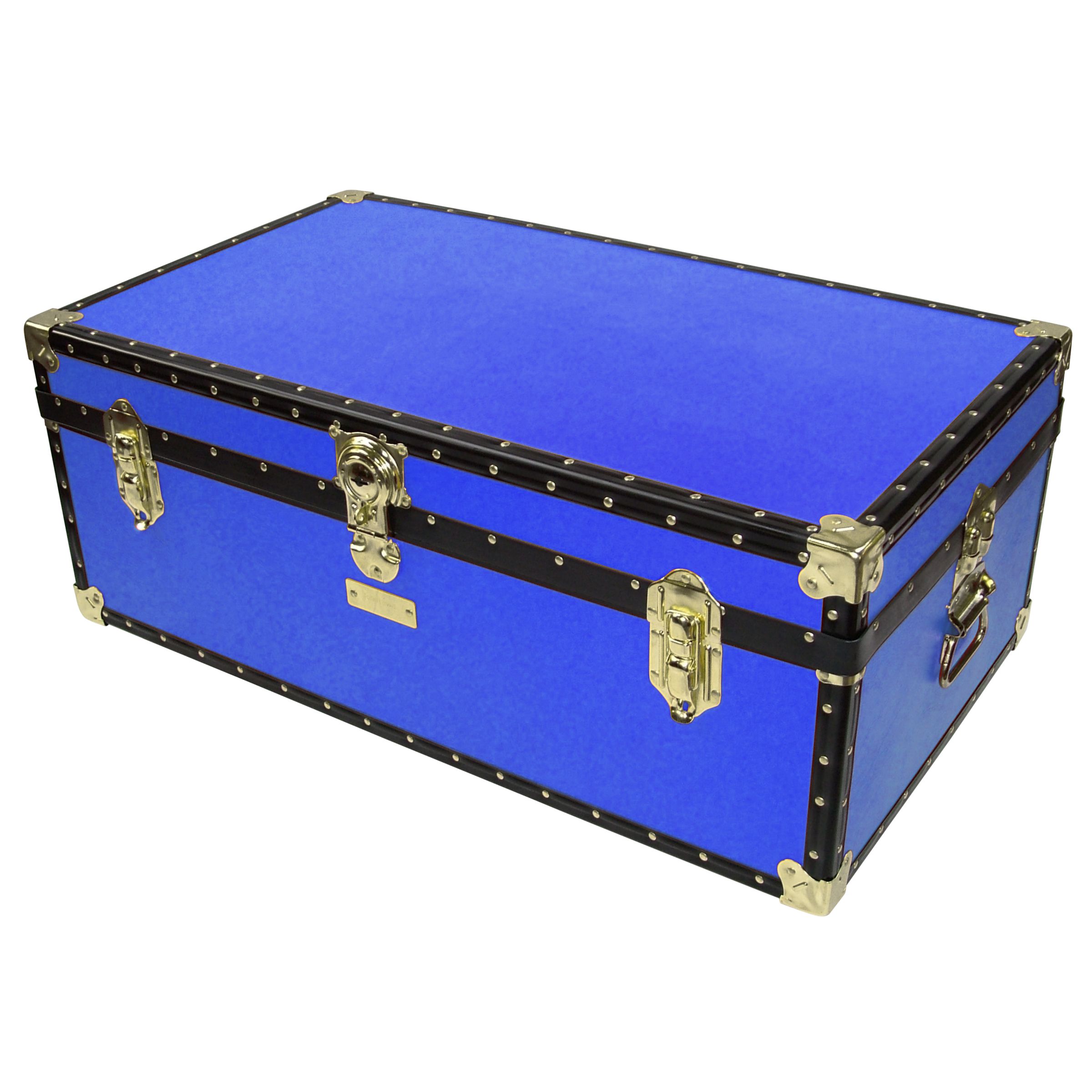 John Lewis Traditional Steamer Trunk, Royal Blue at John Lewis