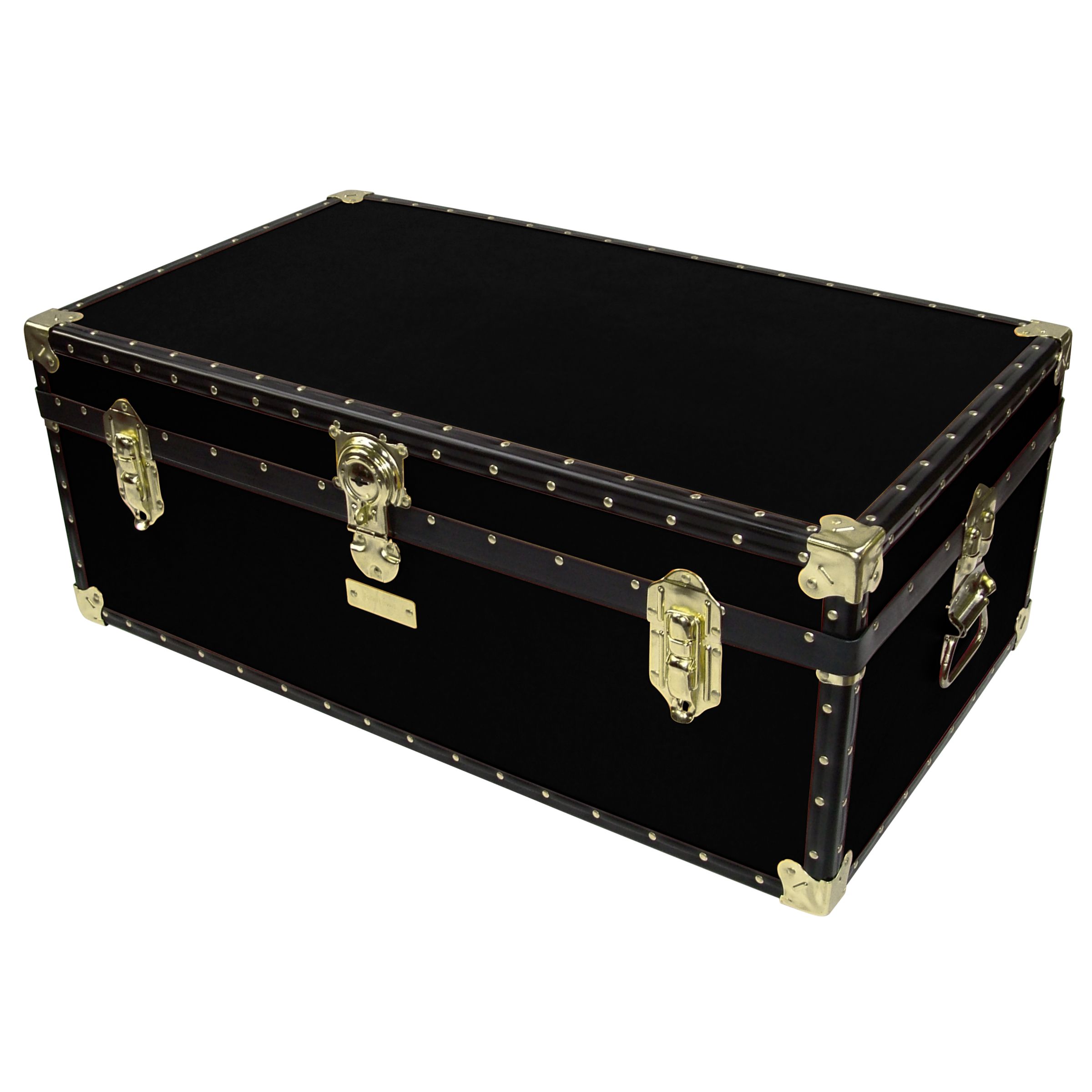 John Lewis Traditional Steamer Trunk, Black at John Lewis