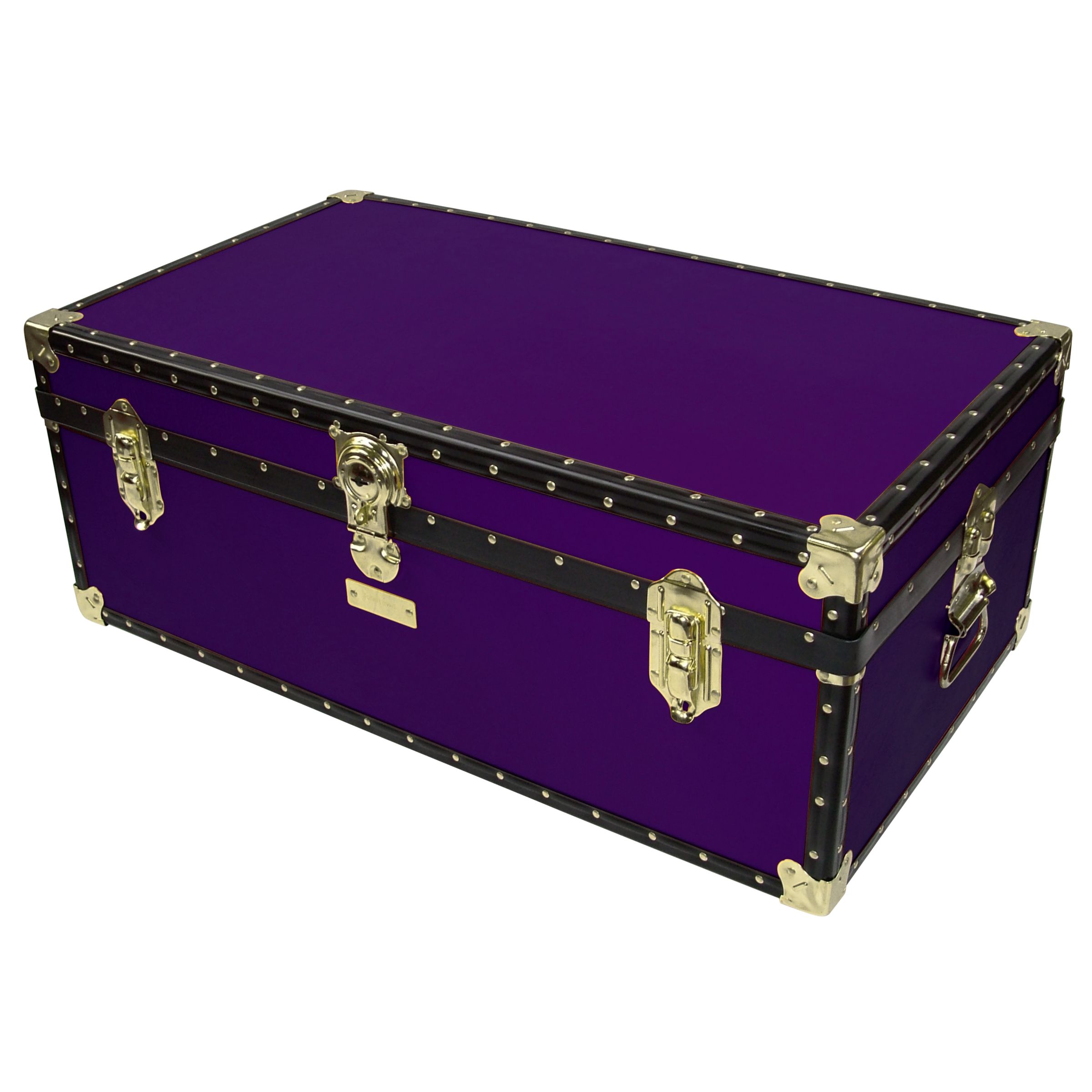 John Lewis Traditional Steamer Trunk, Purple at John Lewis