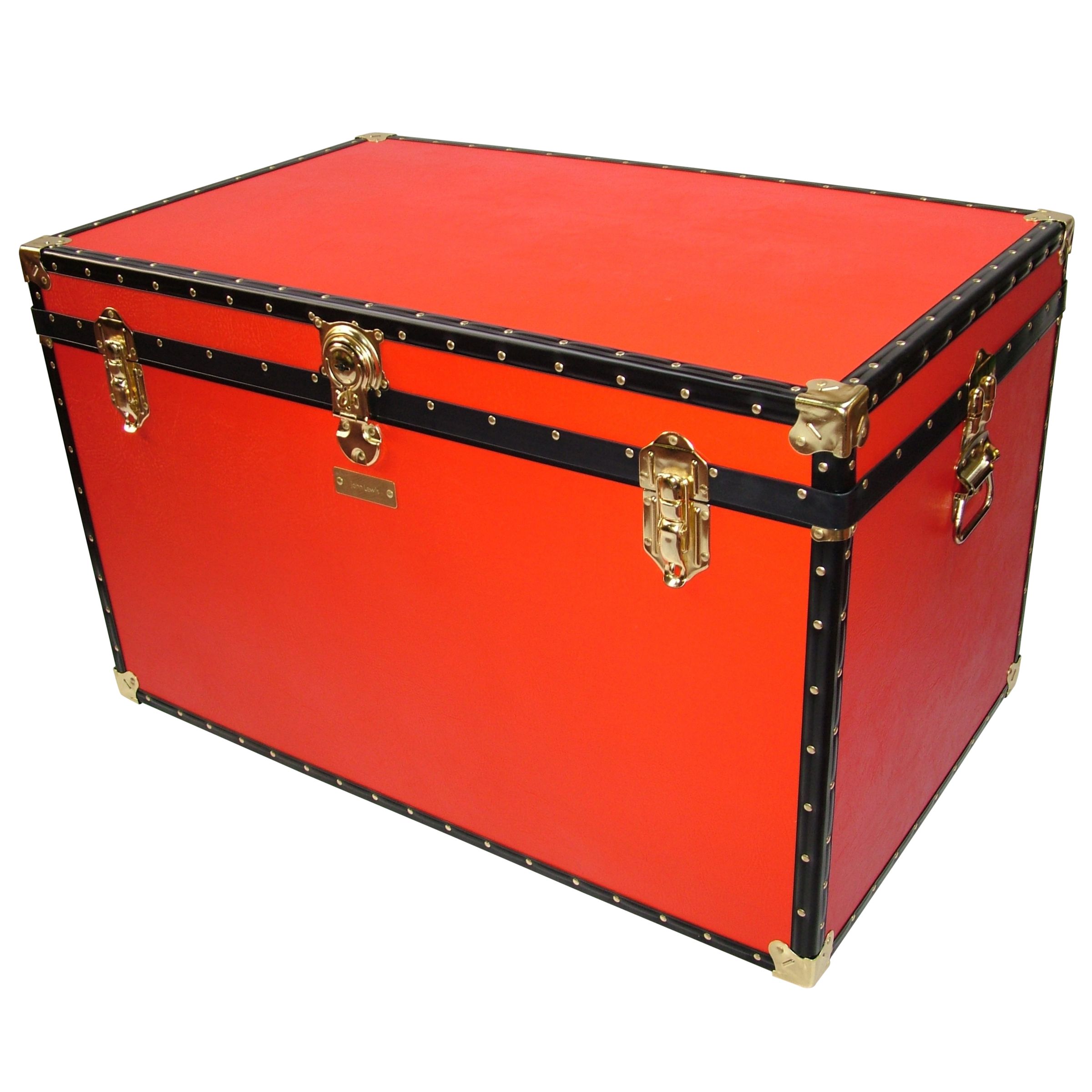 John Lewis Traditional King Trunk, Red at John Lewis