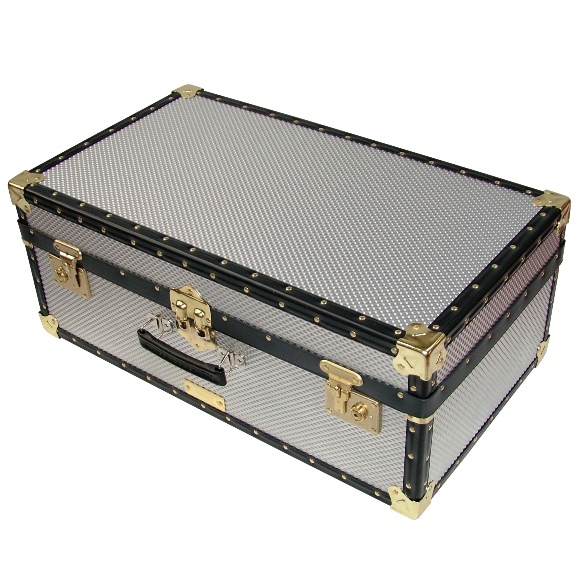 John Lewis Diamond Embossed Aluminium Attache Trunk at John Lewis