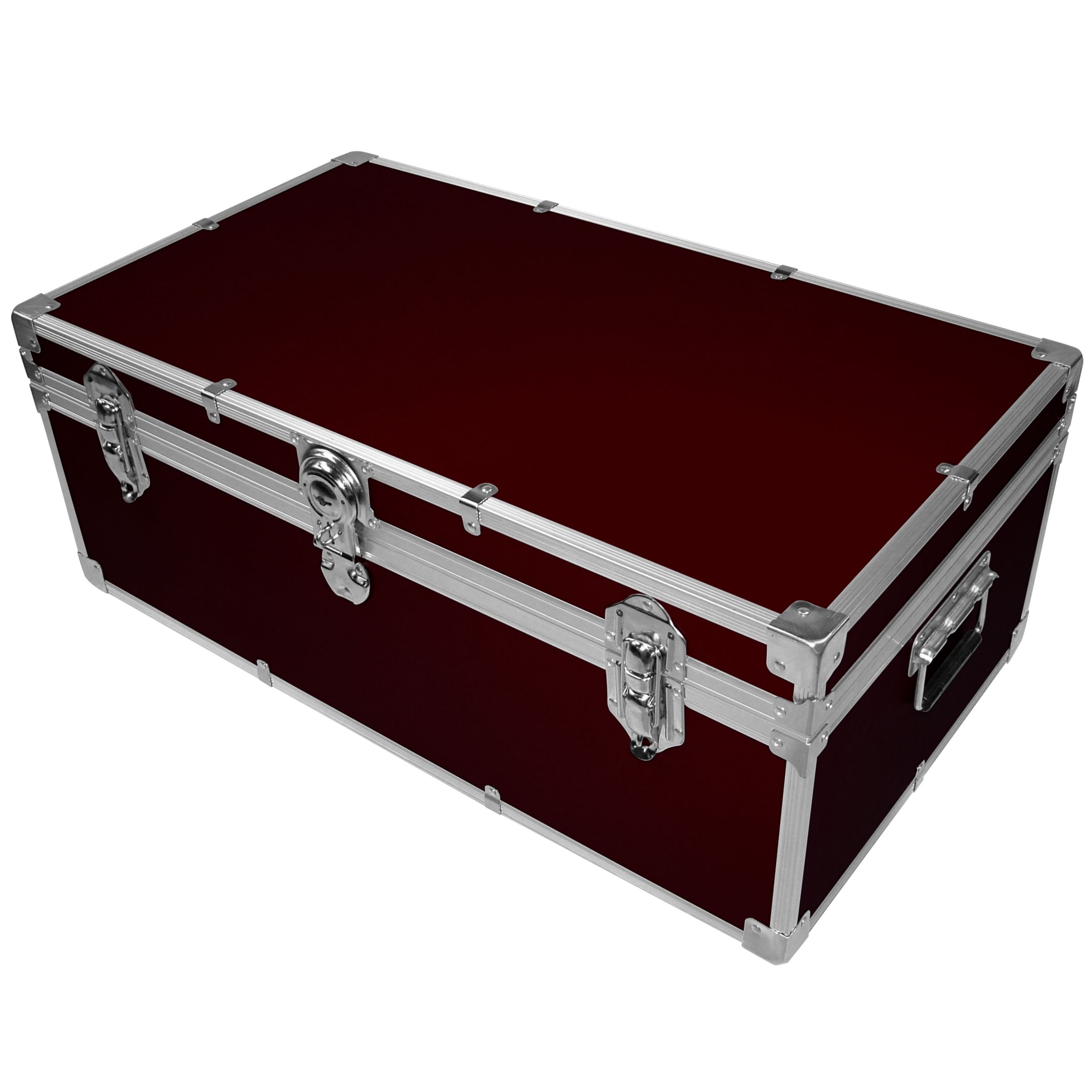 John Lewis Fortified Steamer Trunk, Burgundy at JohnLewis