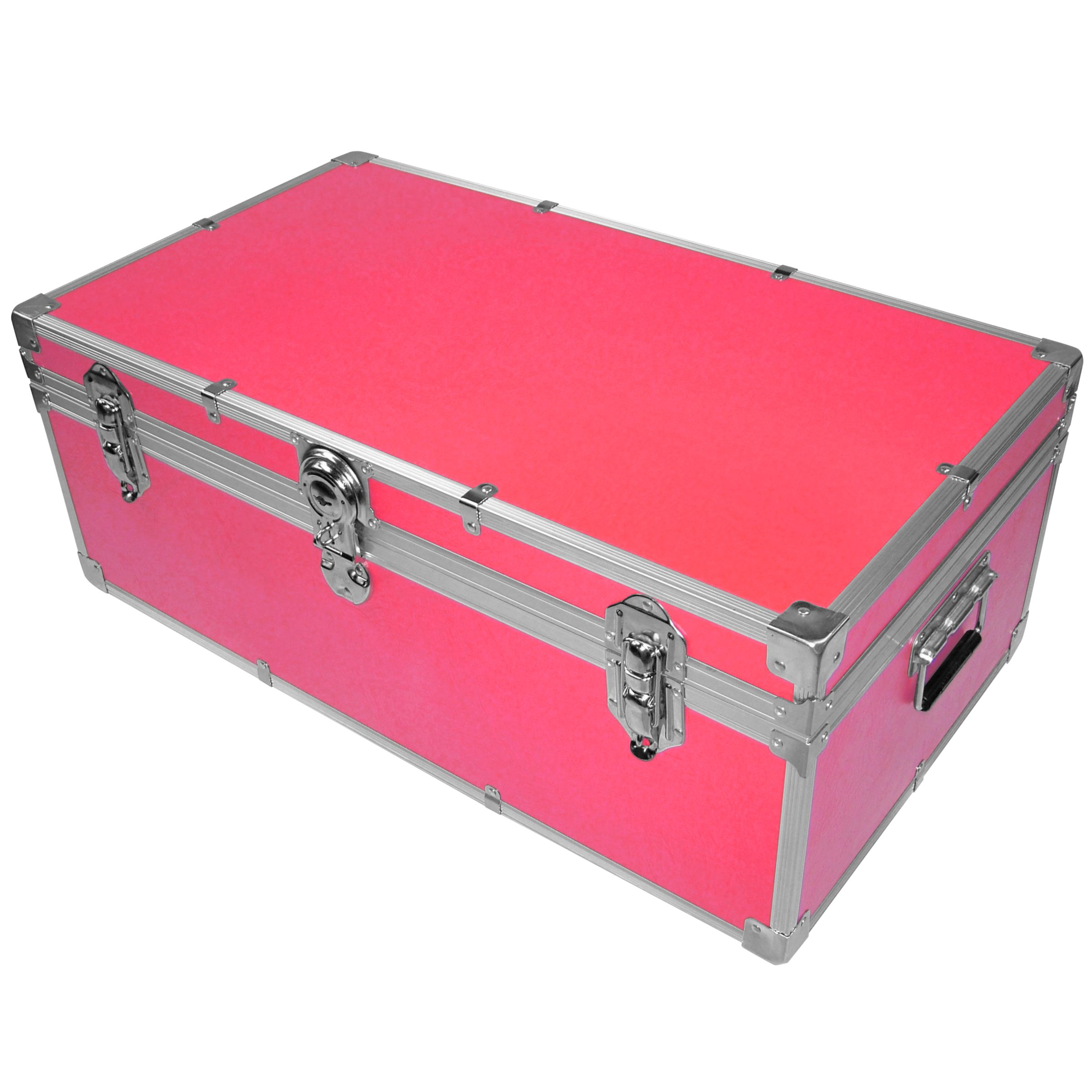 John Lewis Fortified Steamer Trunk, Pink at JohnLewis