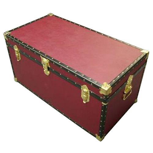 John Lewis Fortified Jumbo Trunk, Burgundy at John Lewis