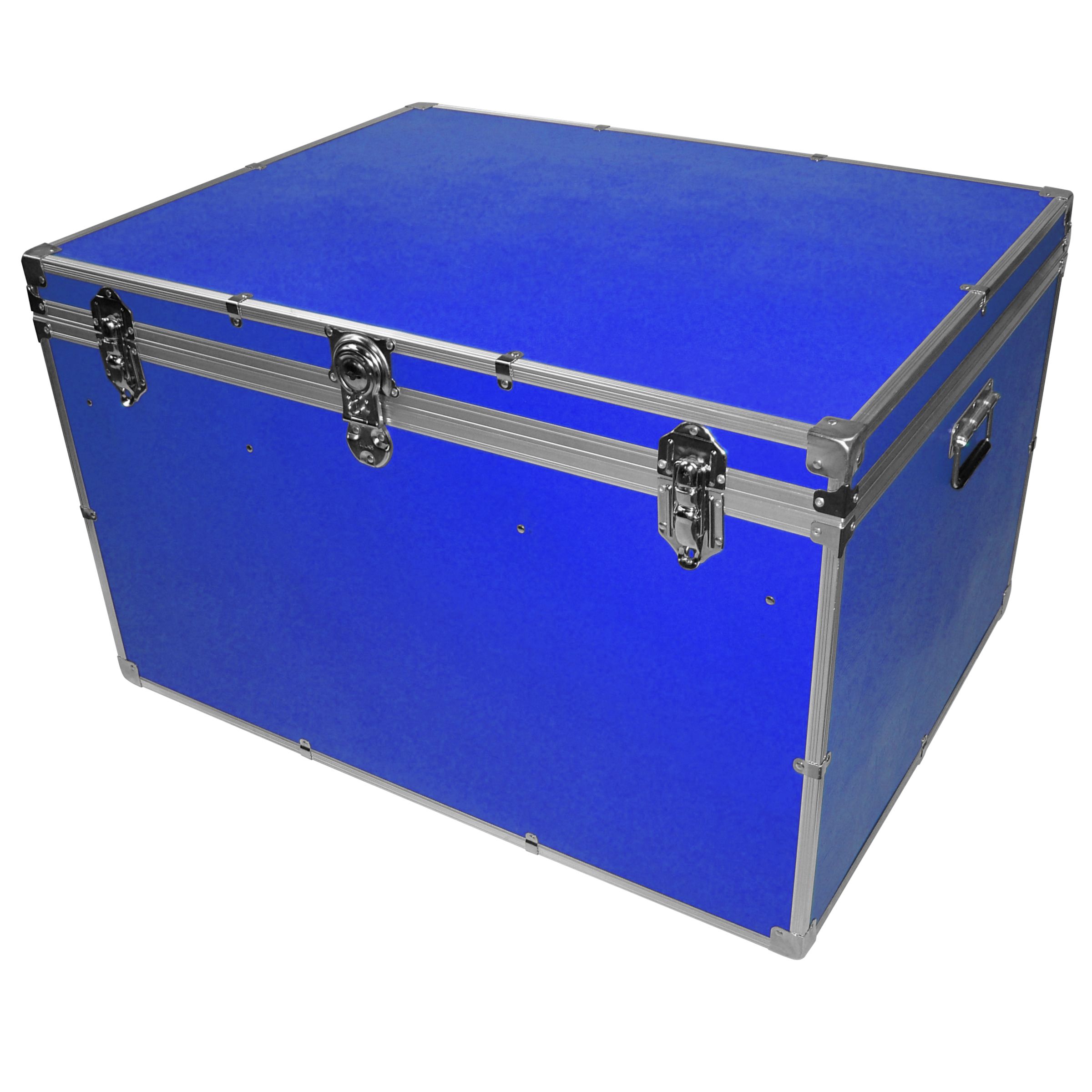 John Lewis Fortified Jumbo Trunk, Royal Blue at John Lewis