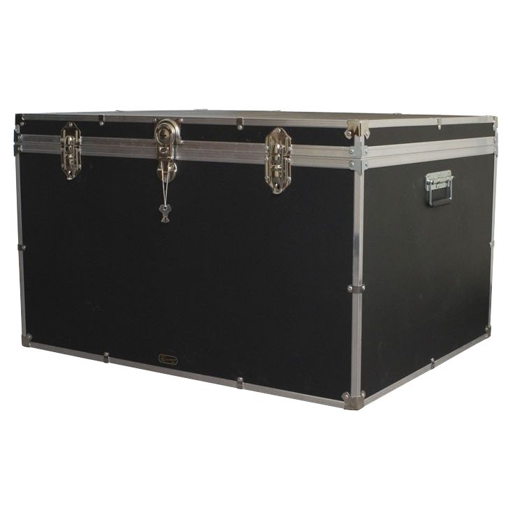 John Lewis Fortified Jumbo Trunk, Black at John Lewis