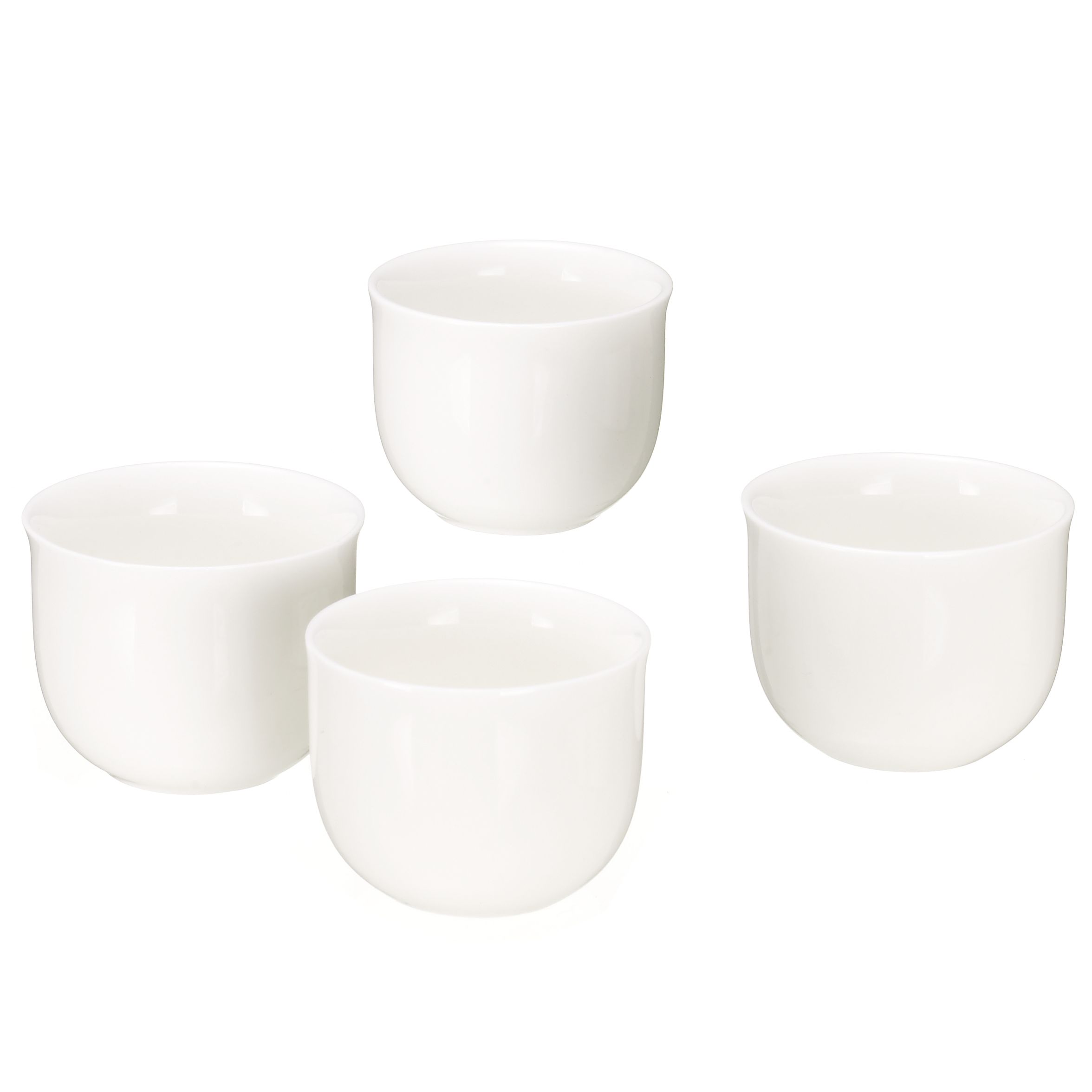 John Lewis White Bone China Egg Cups, Box of 4