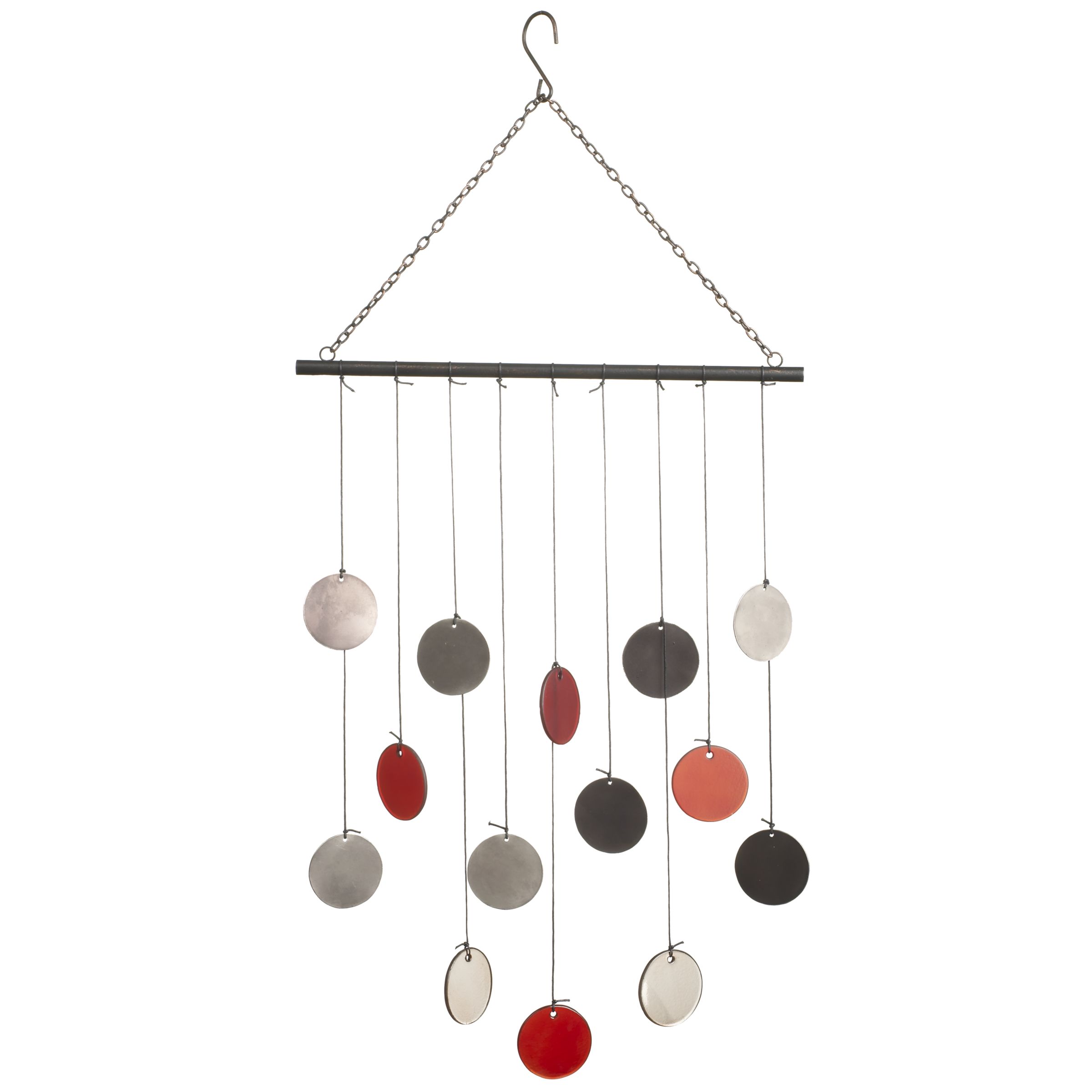 John Lewis Glass Disc Windchime, Flame