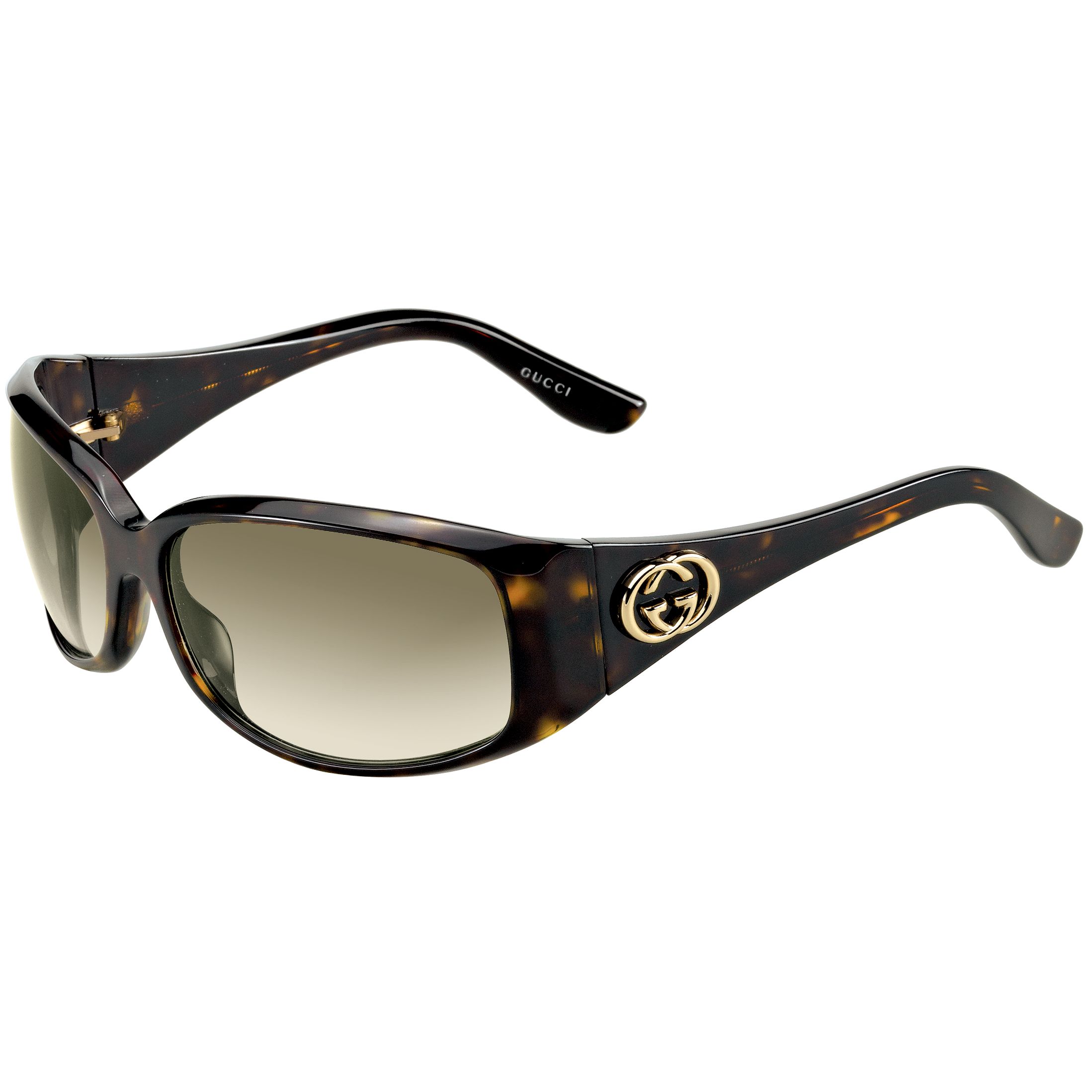 Gucci Women's Rectangular Wrap Sunglasses, Tortoiseshell, One Size