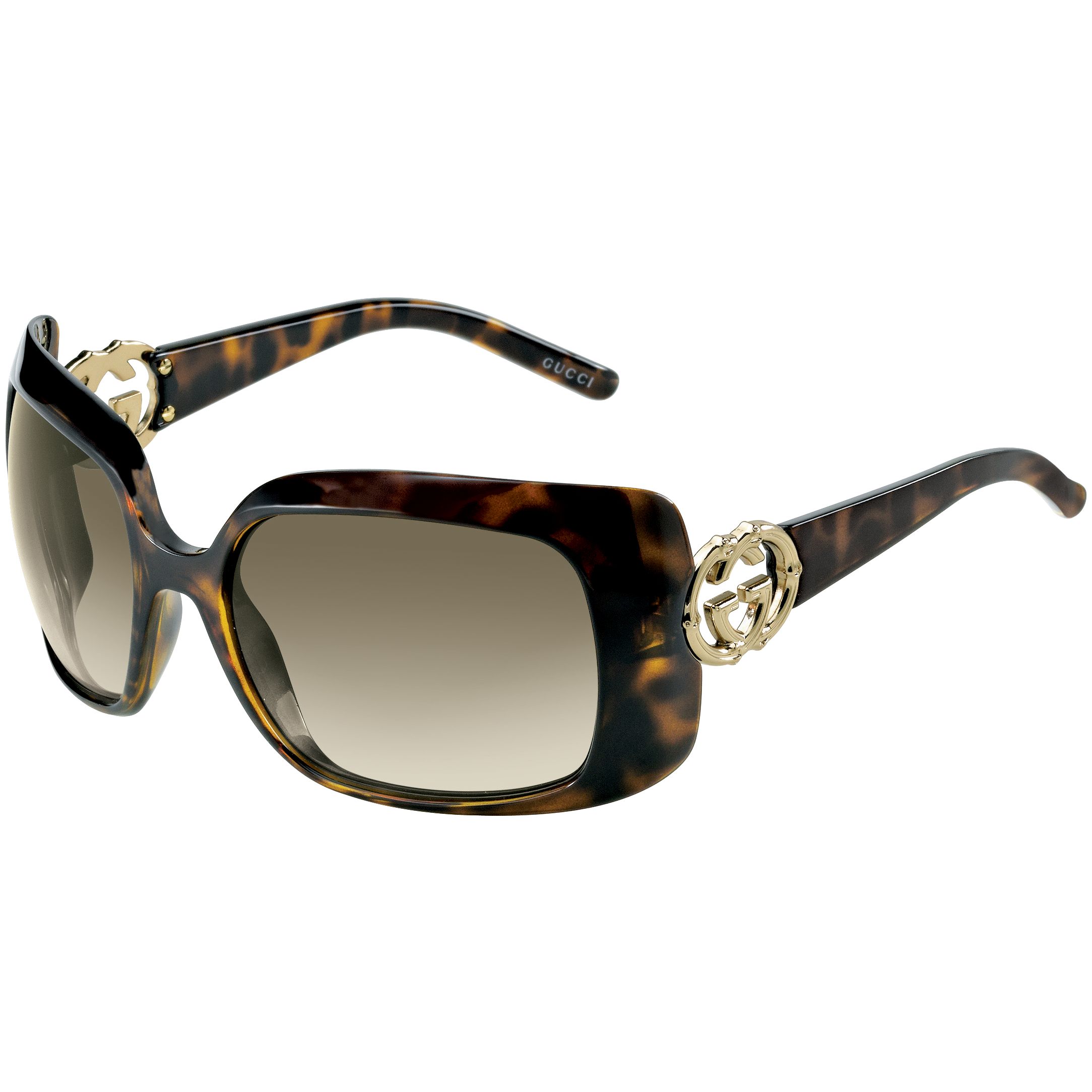 Gucci Women's Large Square Frame Sunglasses, Tortoiseshell, One Sie