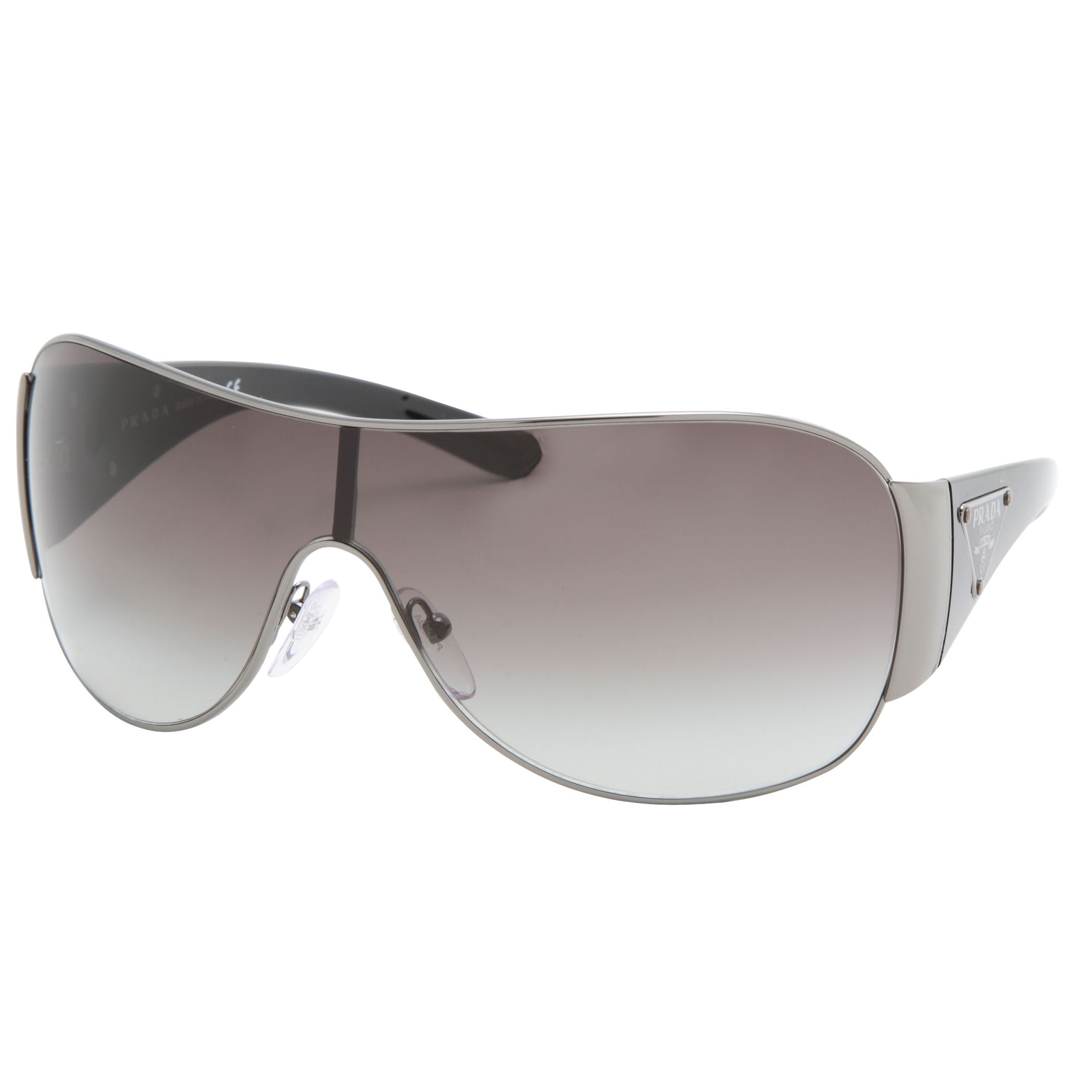 Prada Unisex Visor Sunglasses, Gunmetal, One Size at John Lewis
