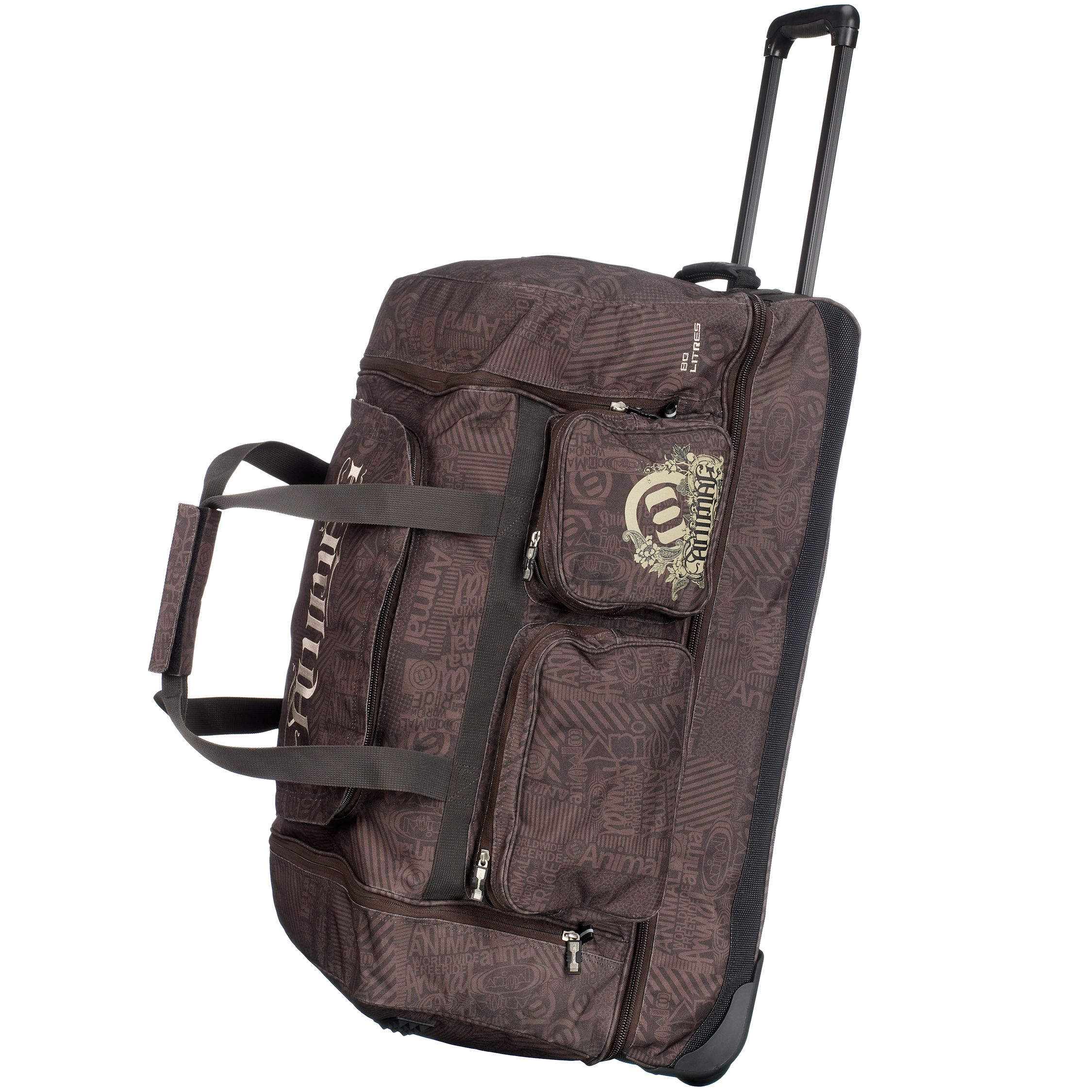 Animal Felix Wheeled Travel Bag Graffiti Brown