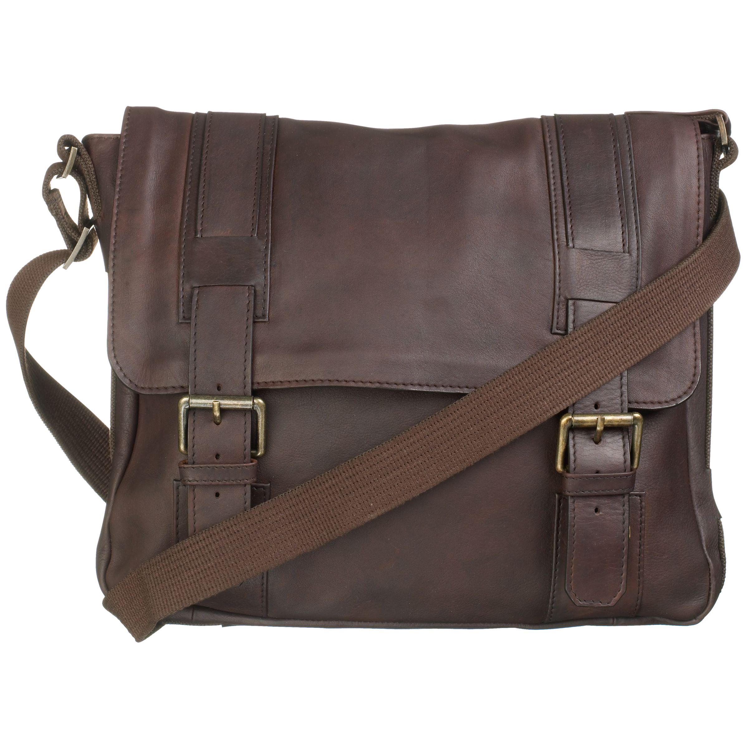 Ted Baker Vintage Leather Messenger, Brown