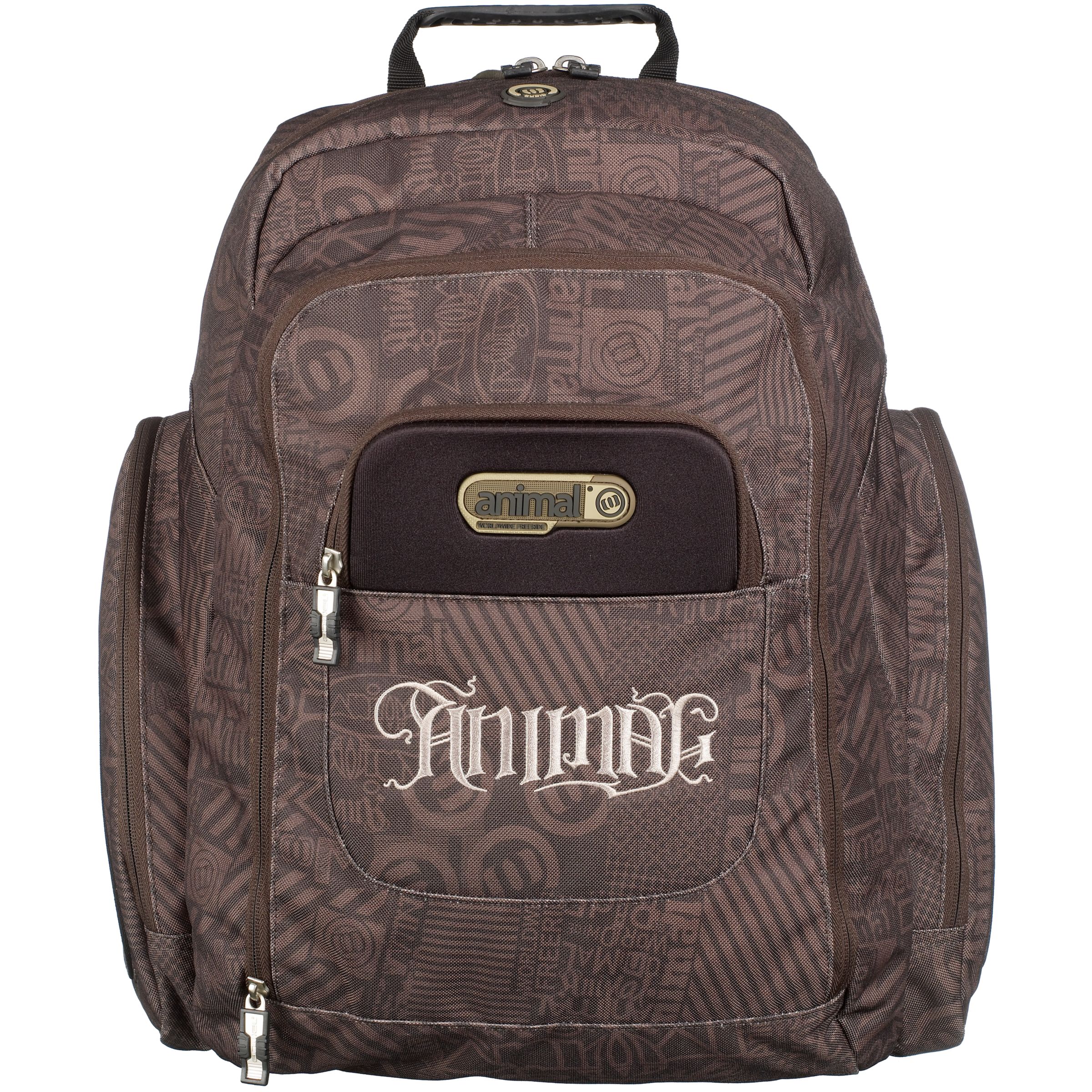Animal Lorenzo Laptop Backpack, Graffiti Brown