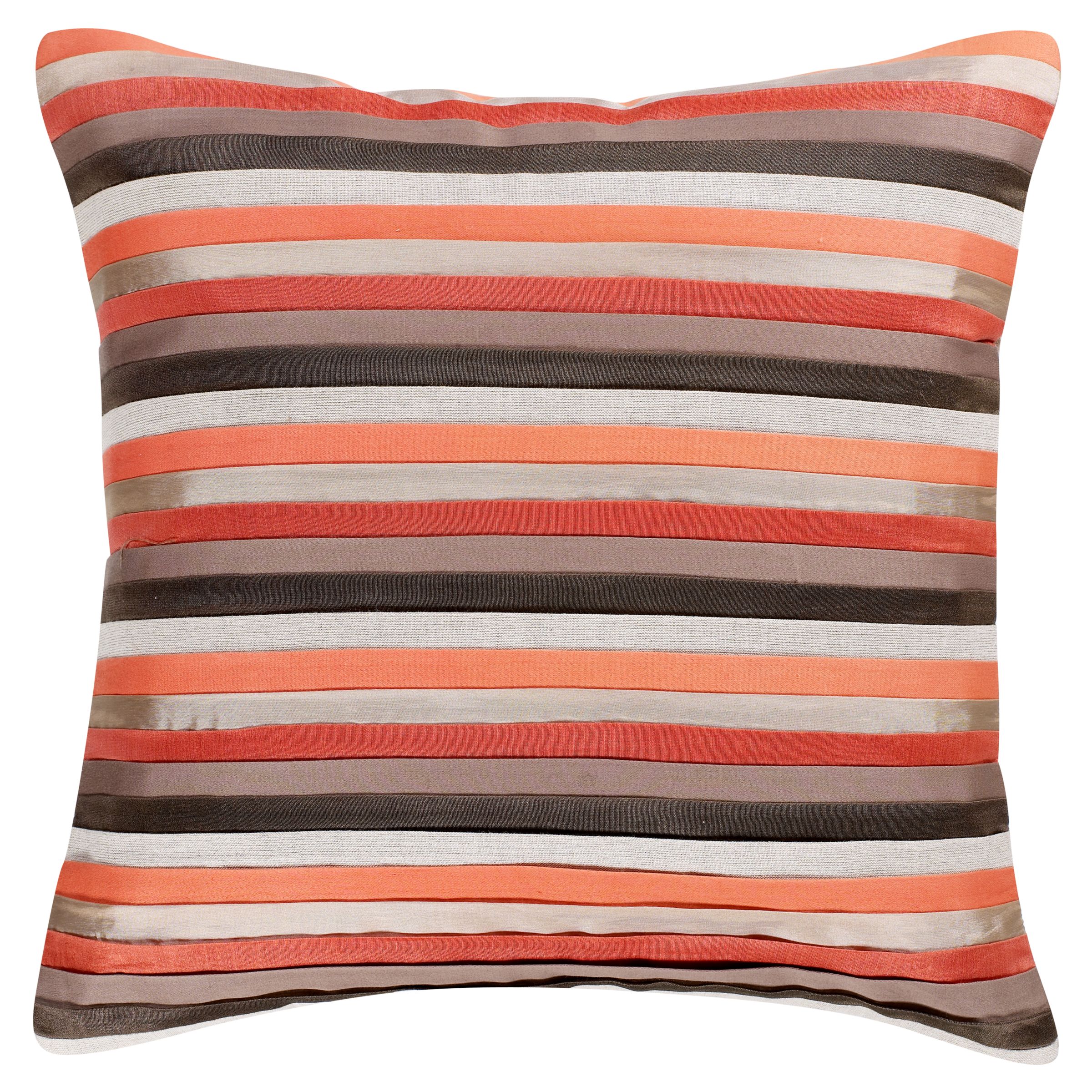 John Lewis Cha Cha Stripe Cushion, Coral