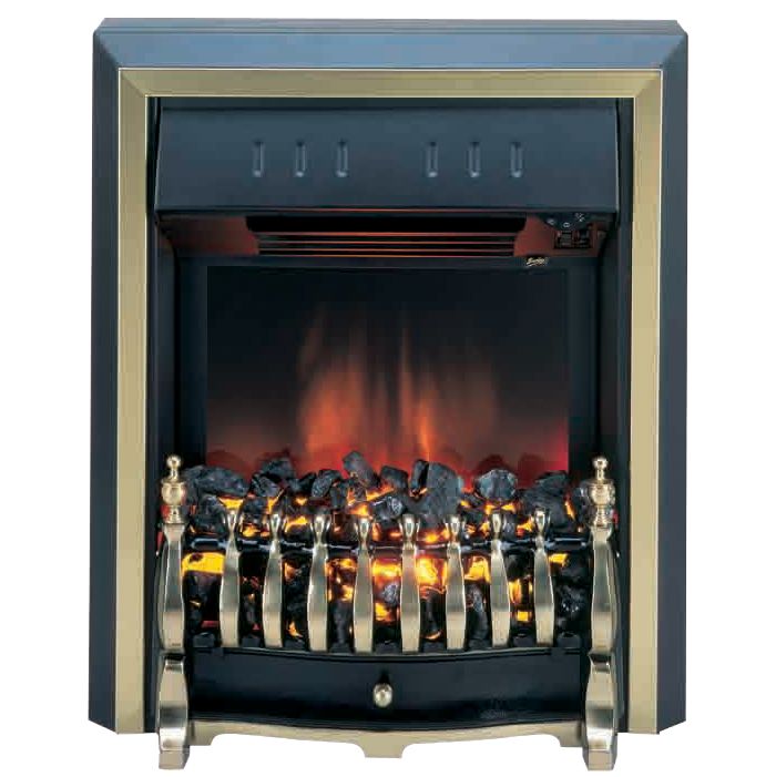 Burley Fuel-Effect Electric Fire, Rotherby 531-R, Brass at John Lewis