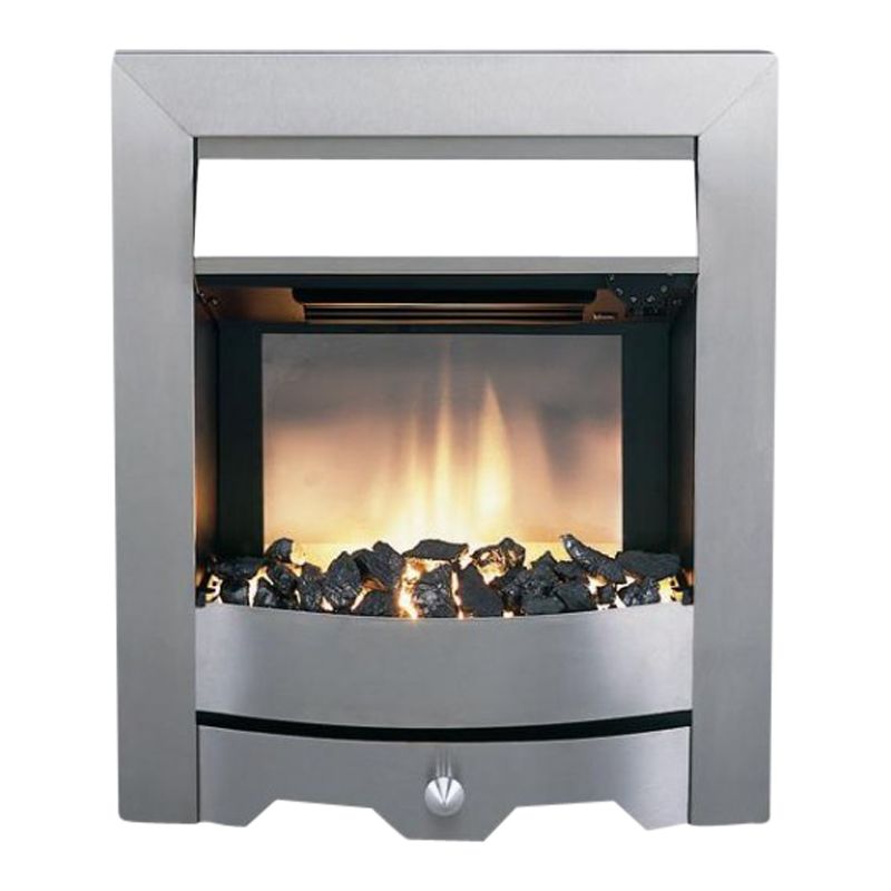 Burley Fuel-Effect Electric Fire, Rushden 547, Brushed Steel at JohnLewis